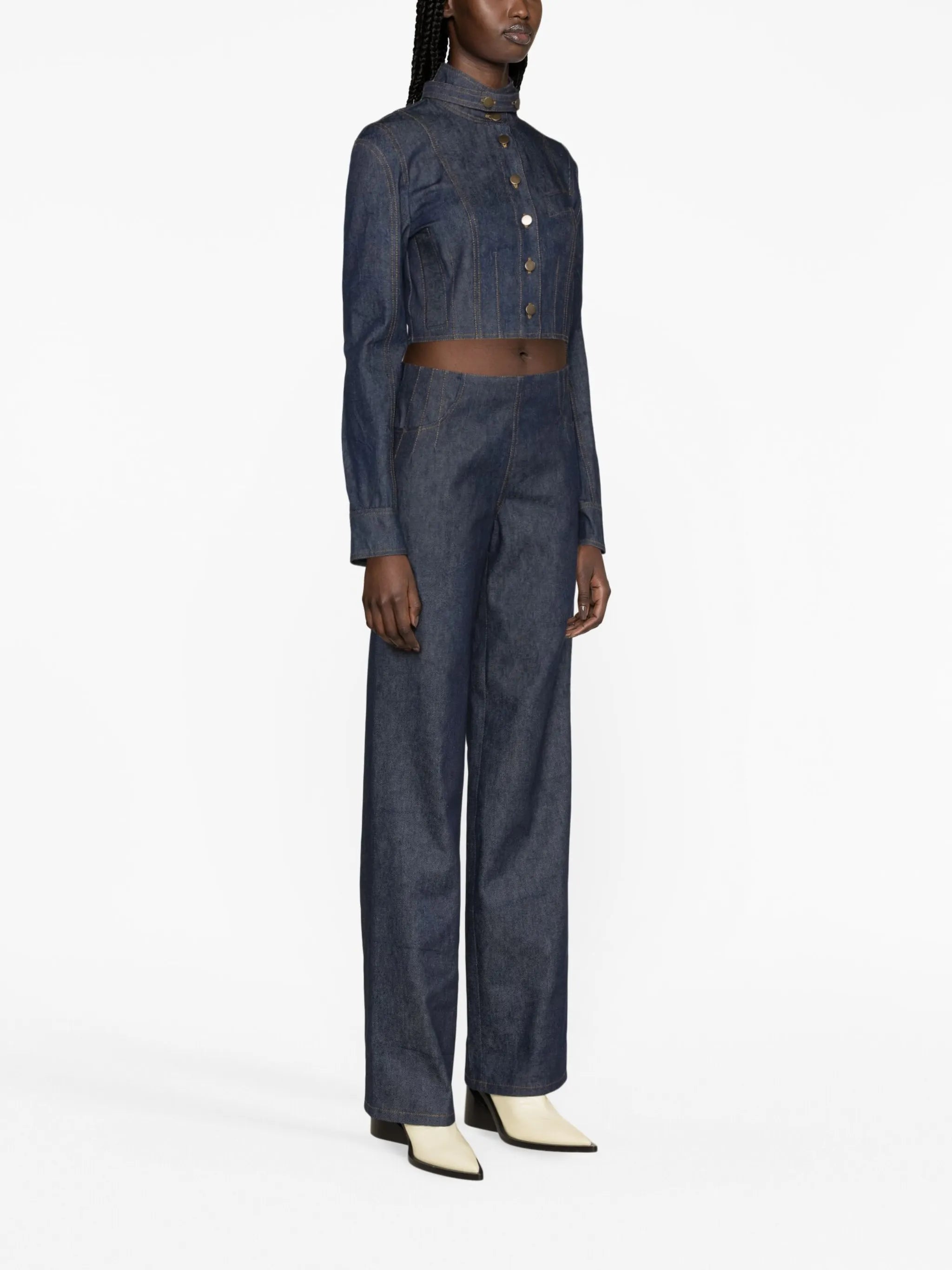 Corset straight-leg jeans