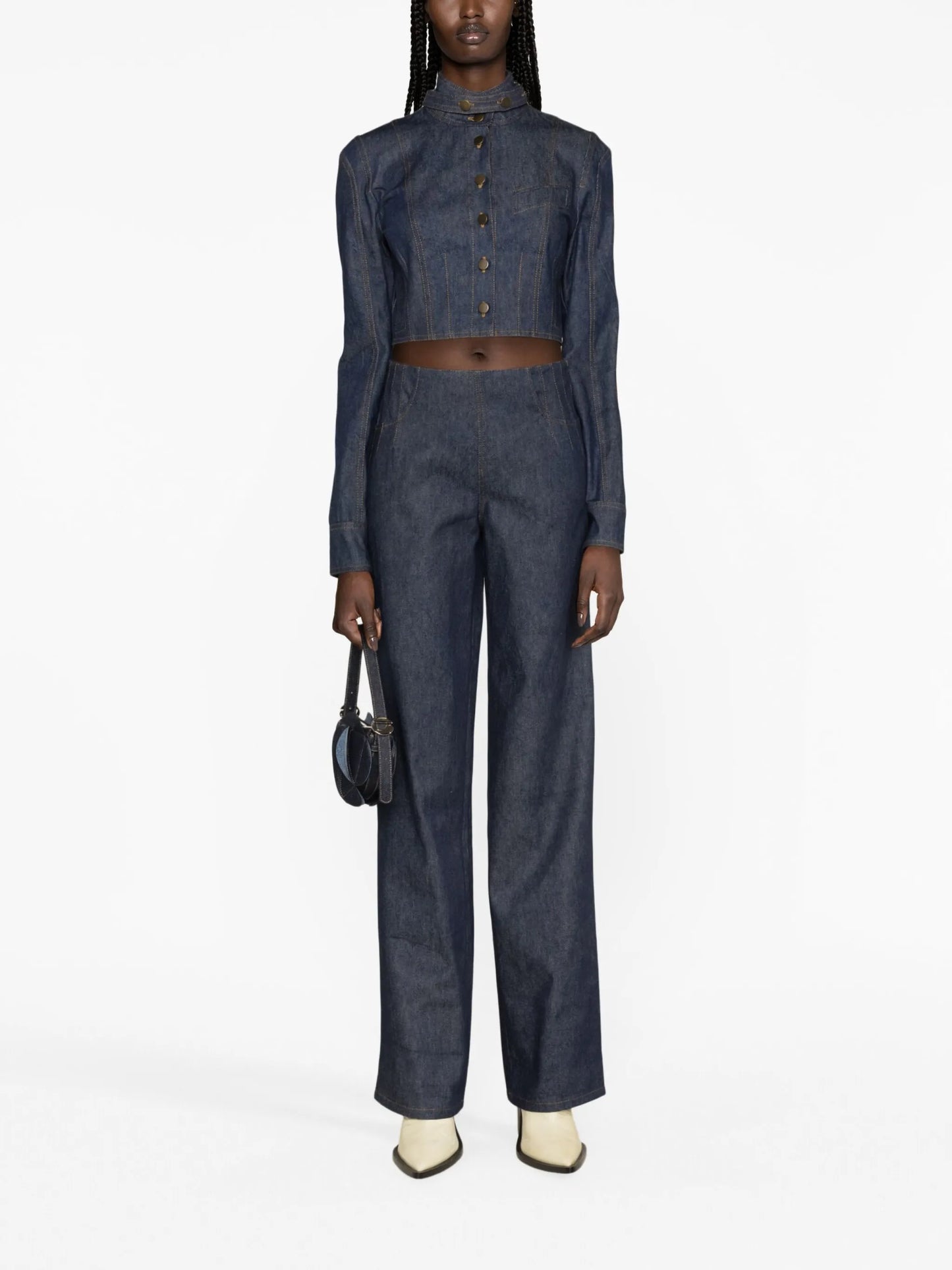 Corset straight-leg jeans