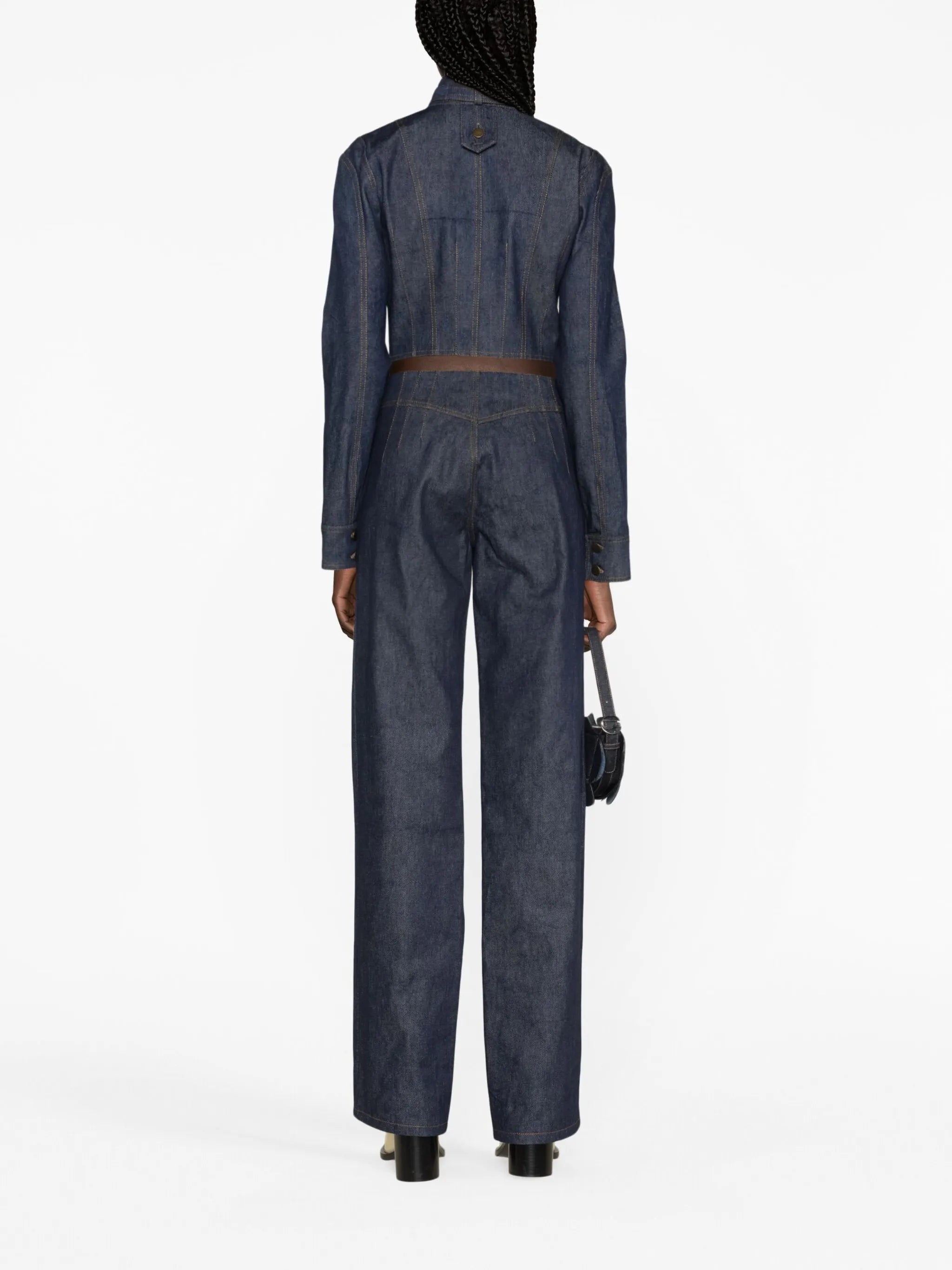 Corset straight-leg jeans