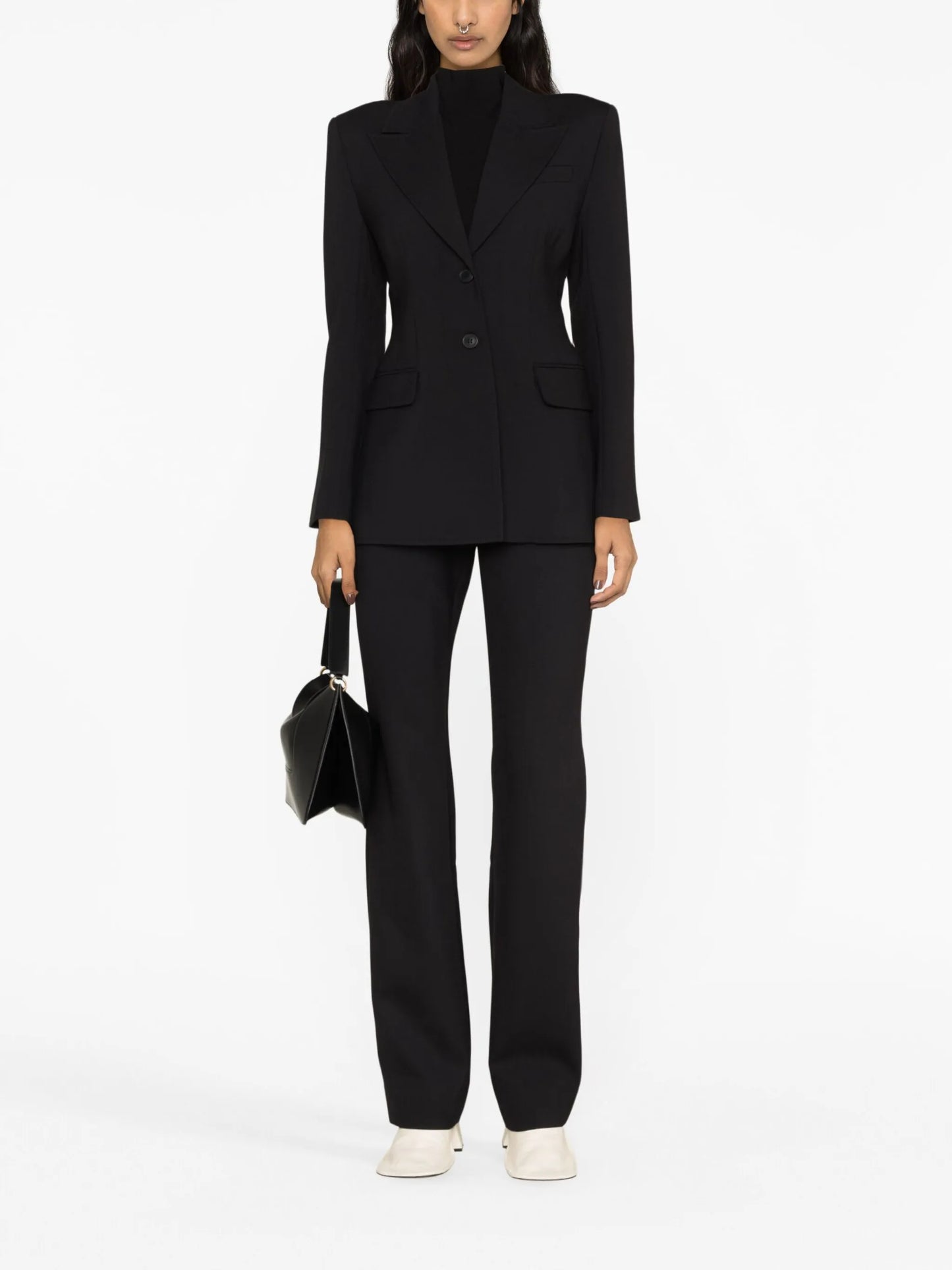Corset single-breasted blazer