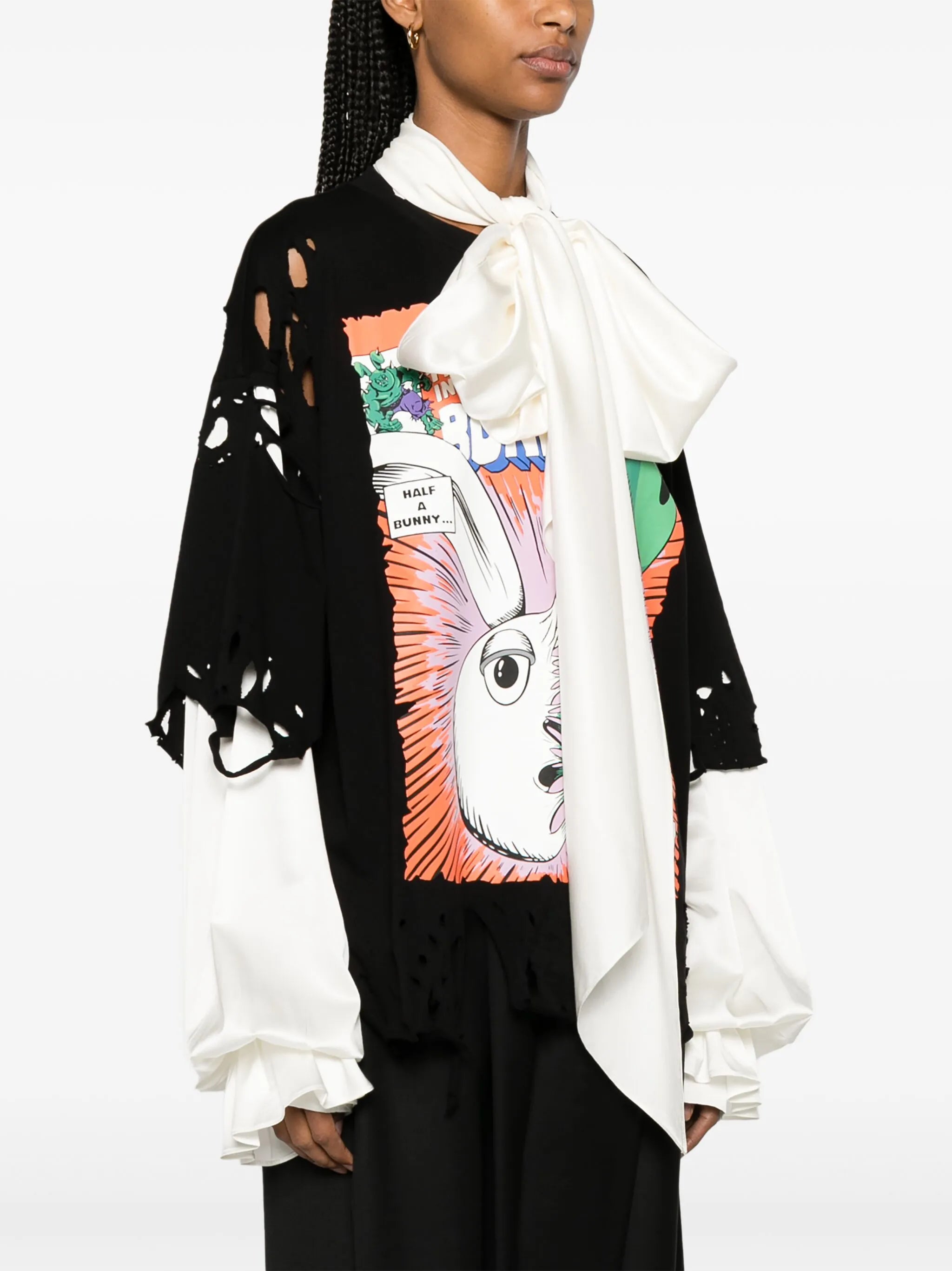 Comics graphic-print blouse