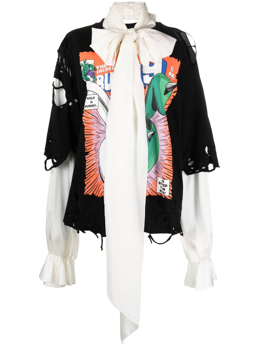 Comics graphic-print blouse