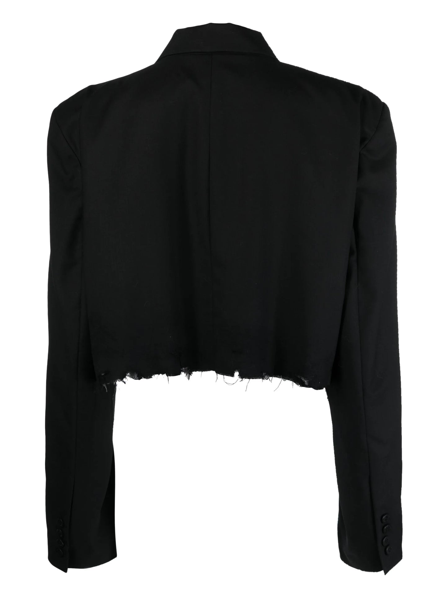 ripped-detailing cropped blazer