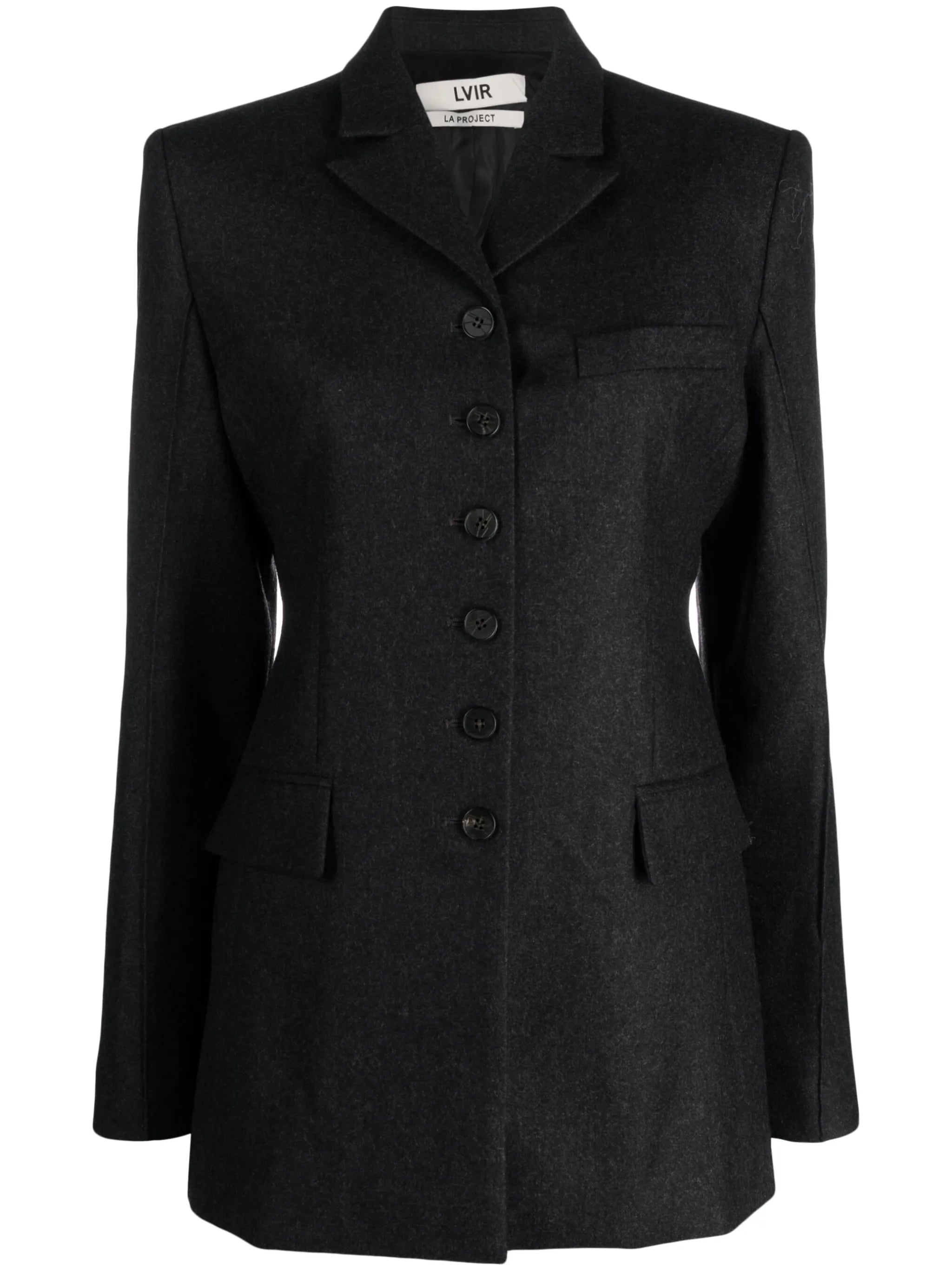 single-breasted wool blazer