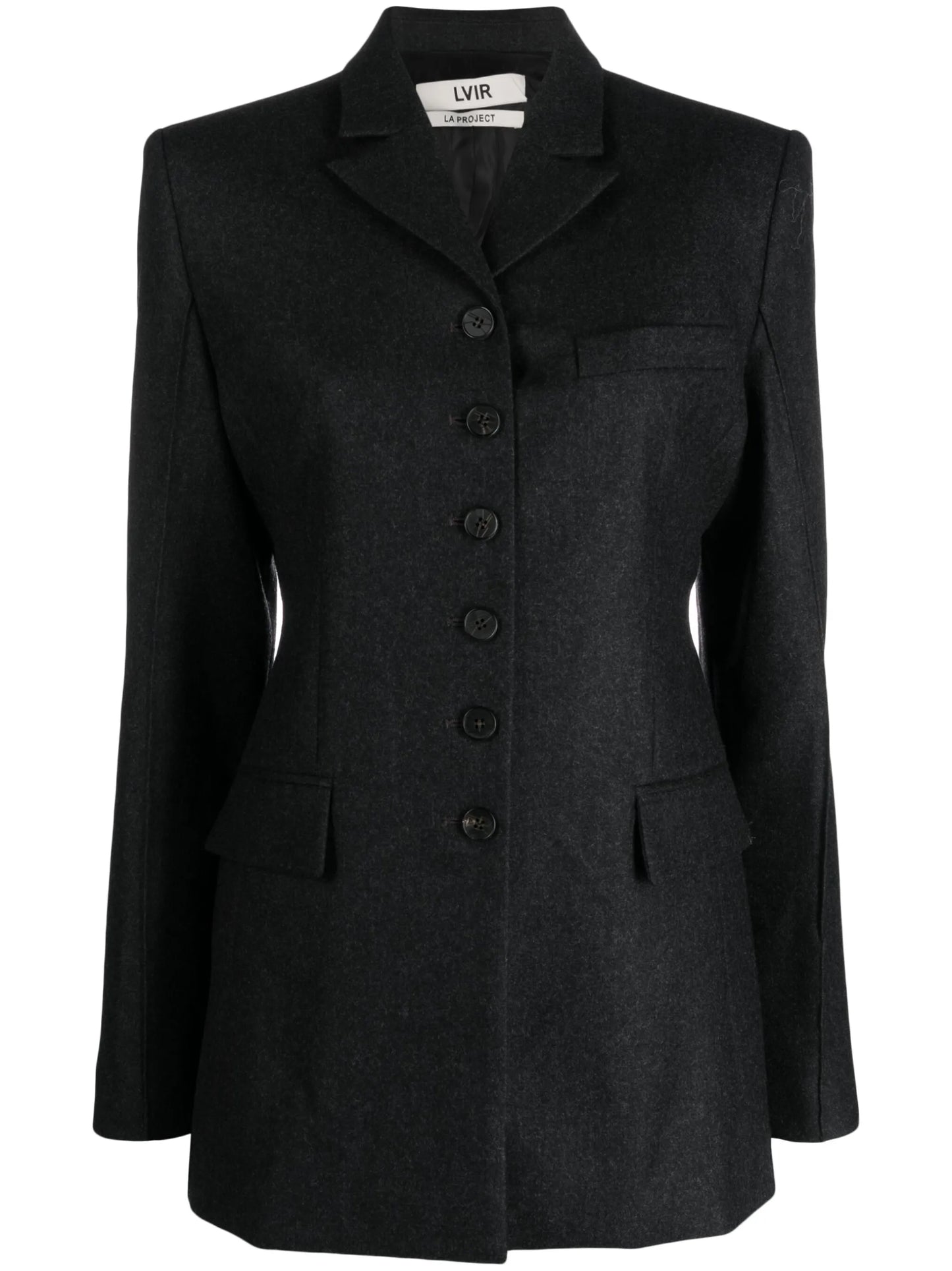 single-breasted wool blazer