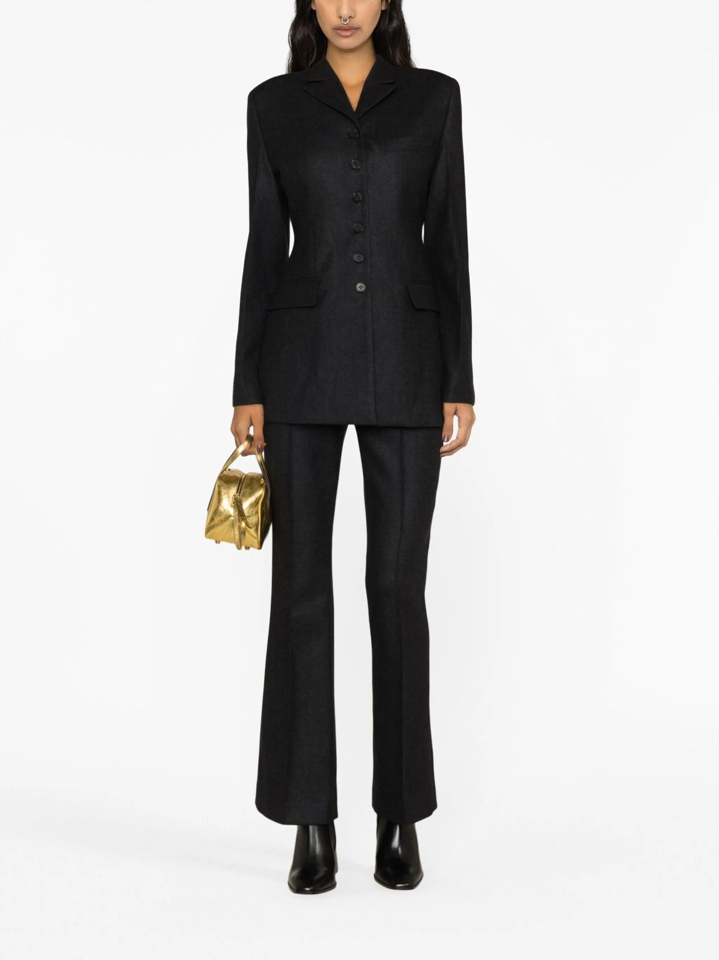 single-breasted wool blazer