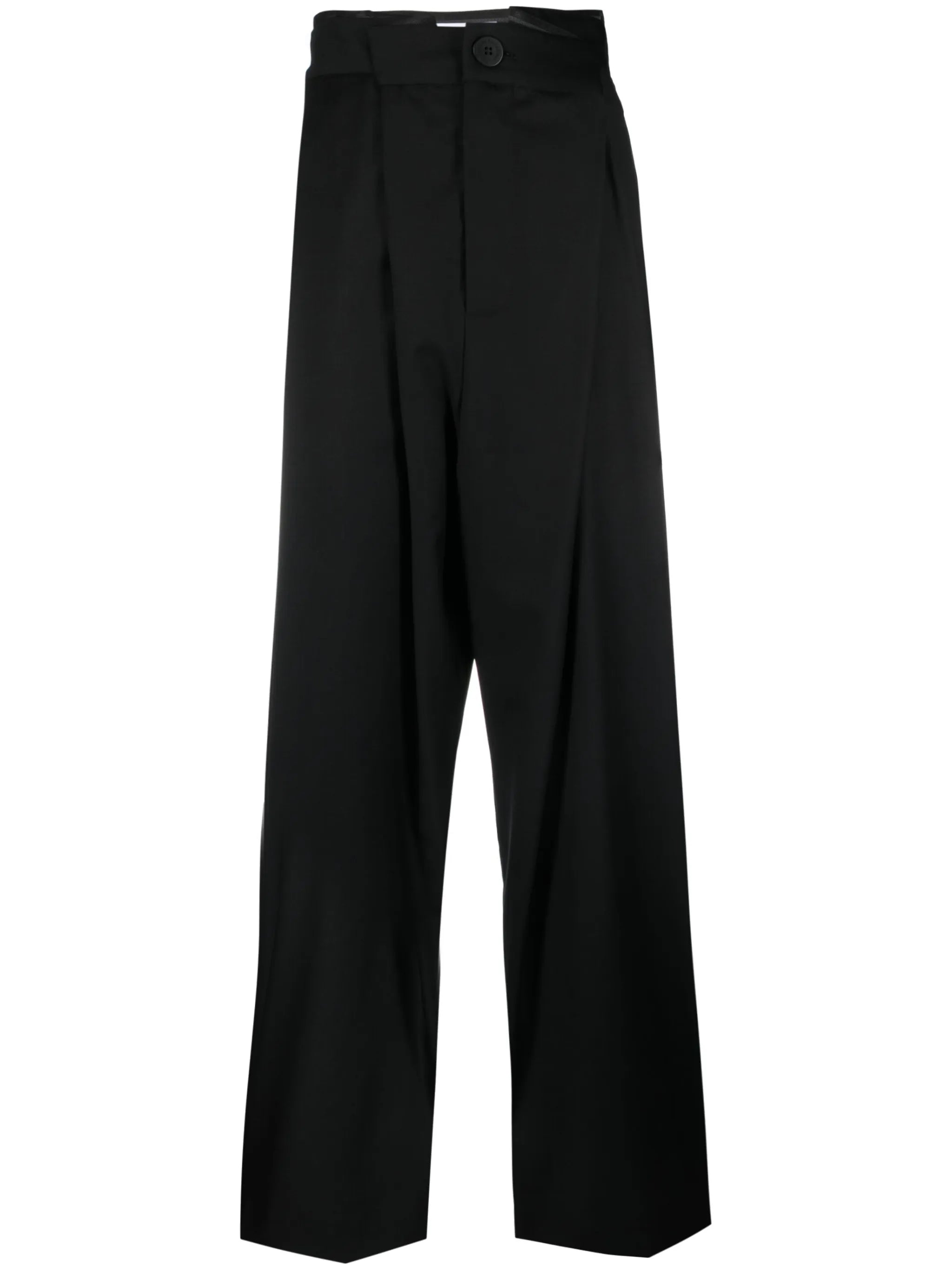 high-waisted wide-leg trousers