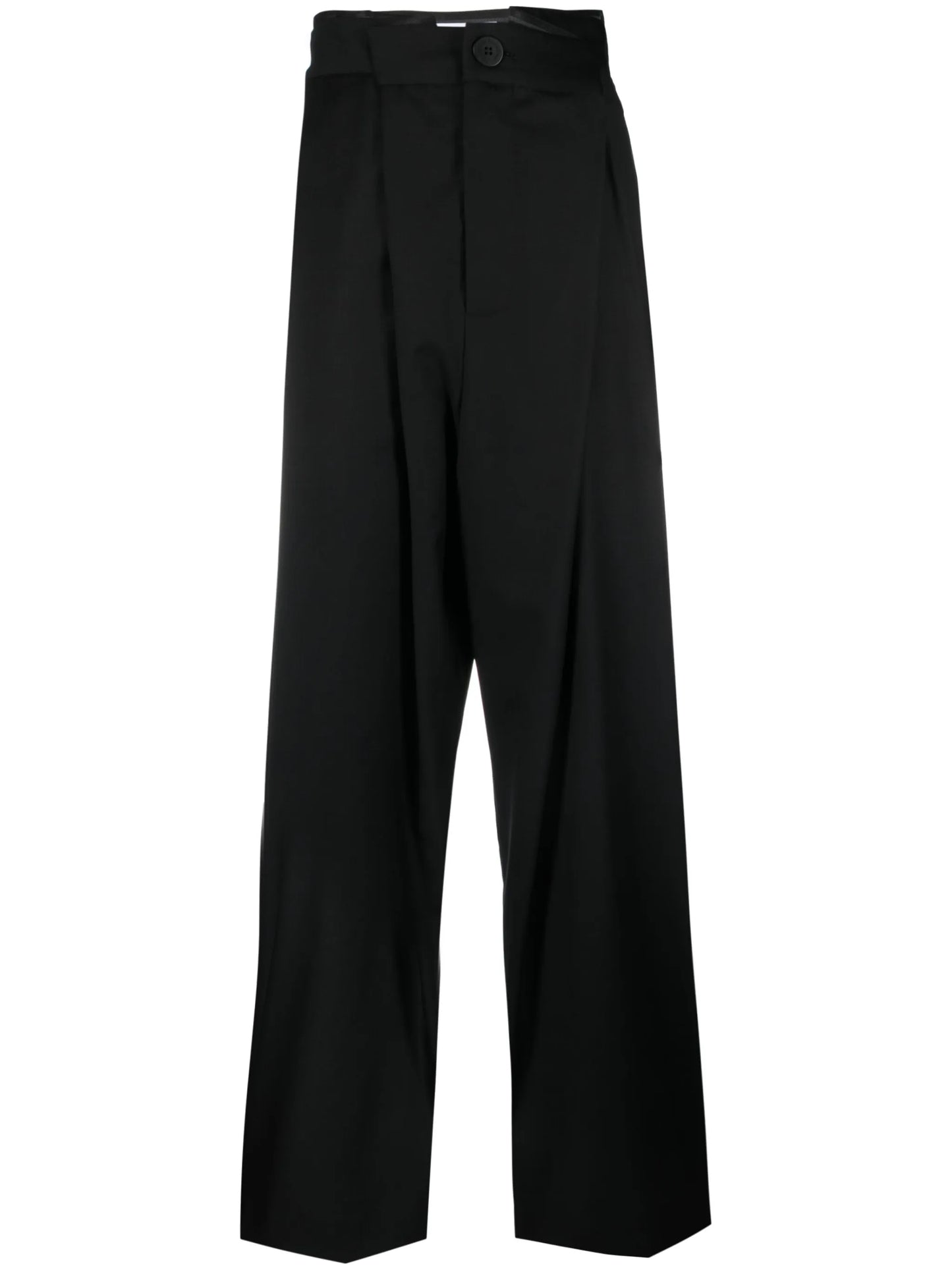 high-waisted wide-leg trousers