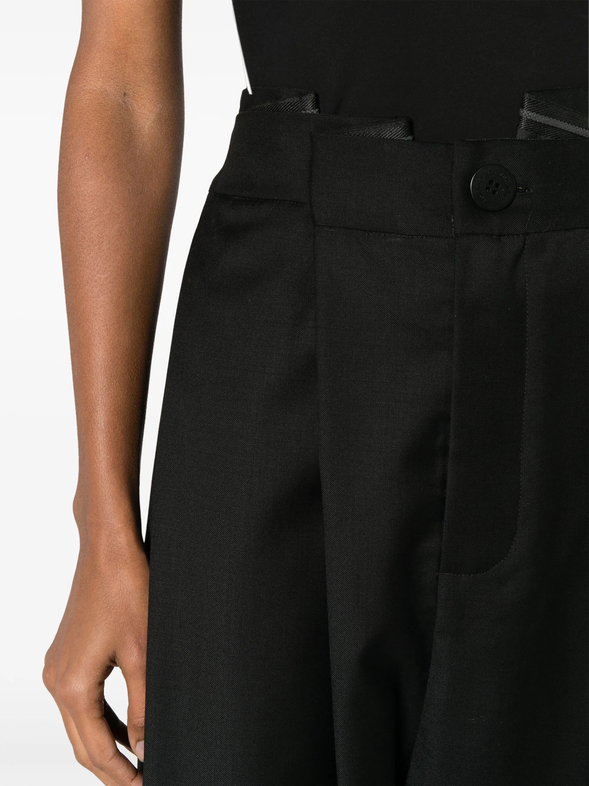 high-waisted wide-leg trousers
