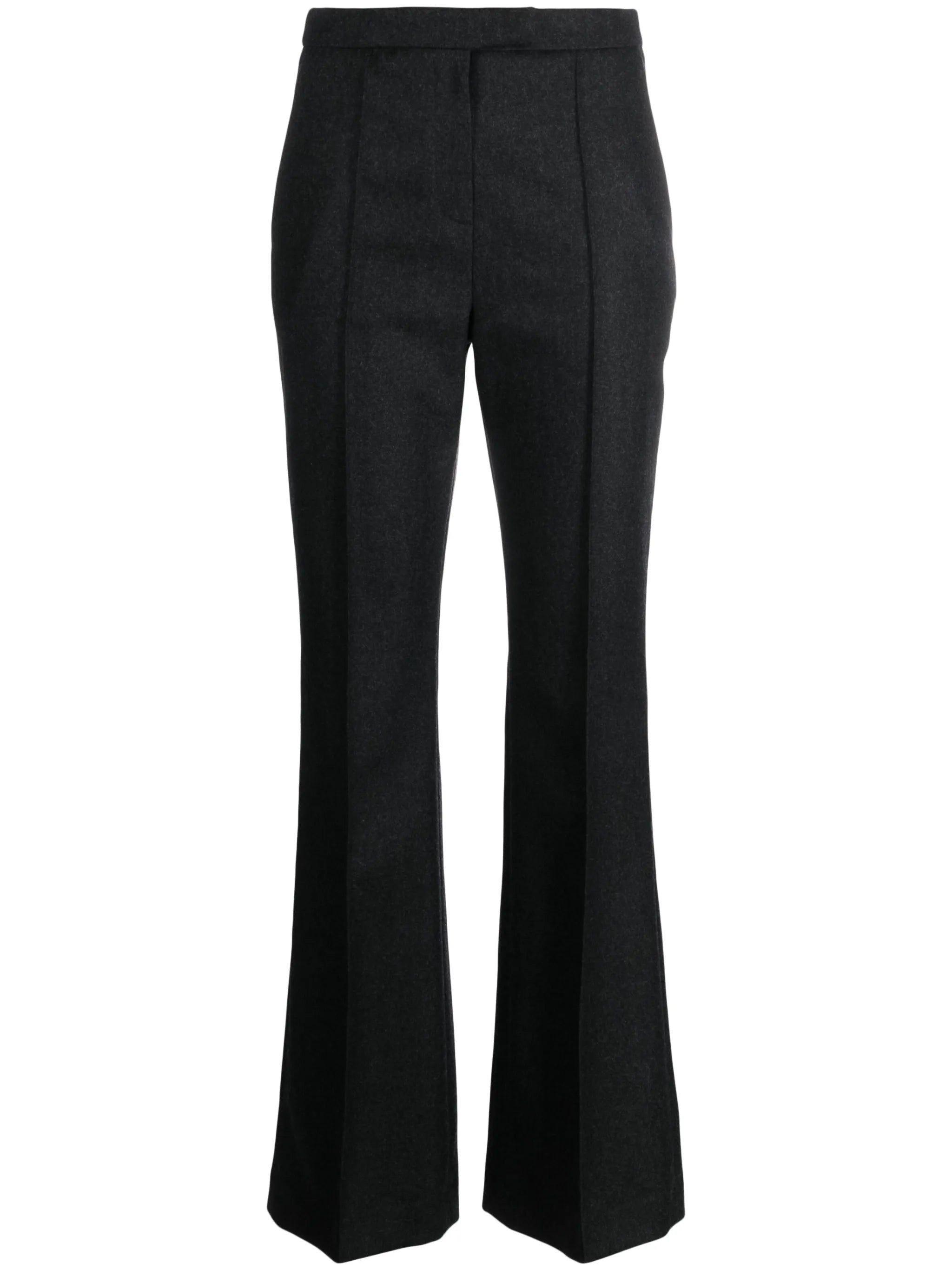 wool bootcut trousers