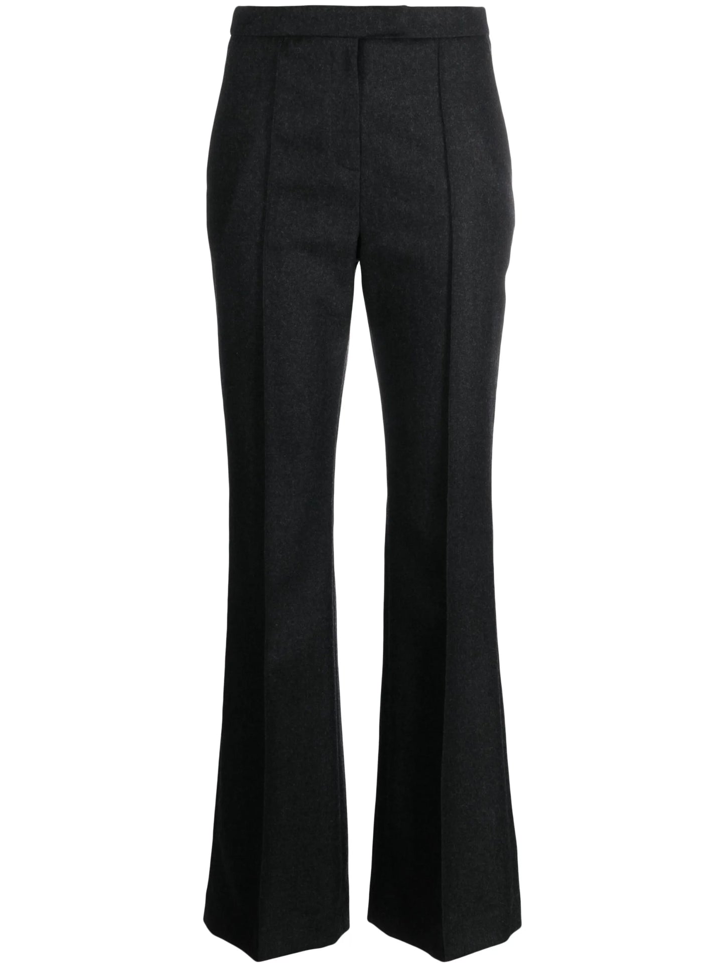 wool bootcut trousers