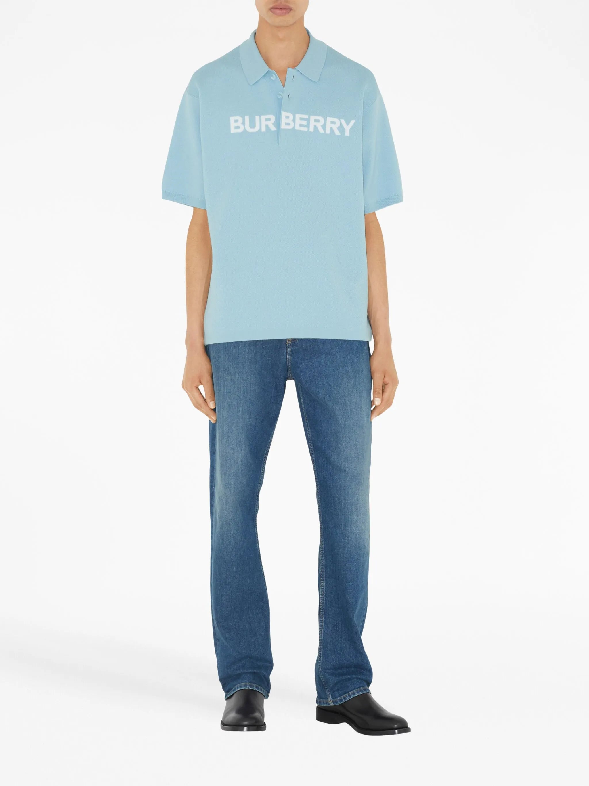 logo-print polo shirt