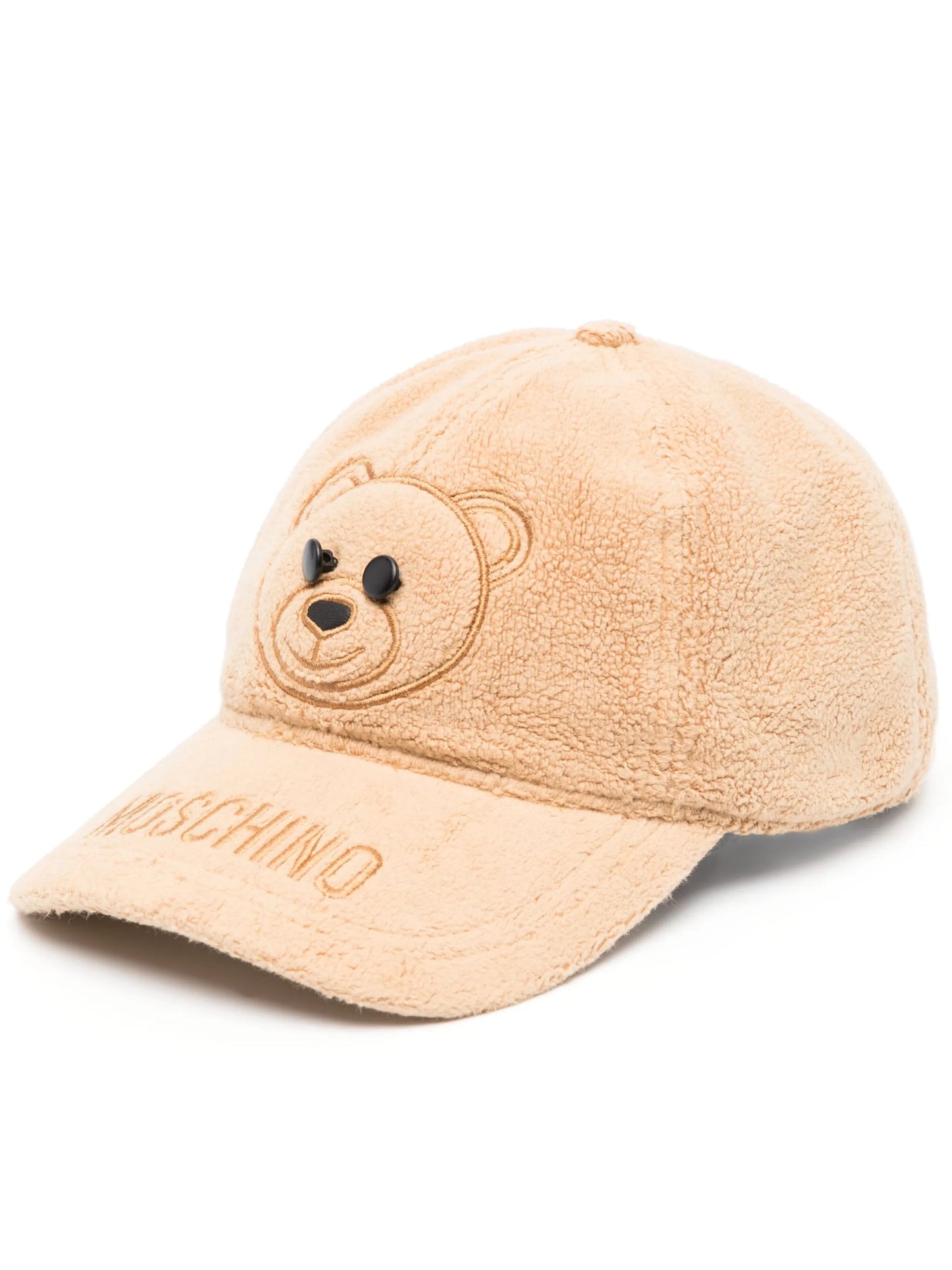 embroidered-logo fleece baseball cap
