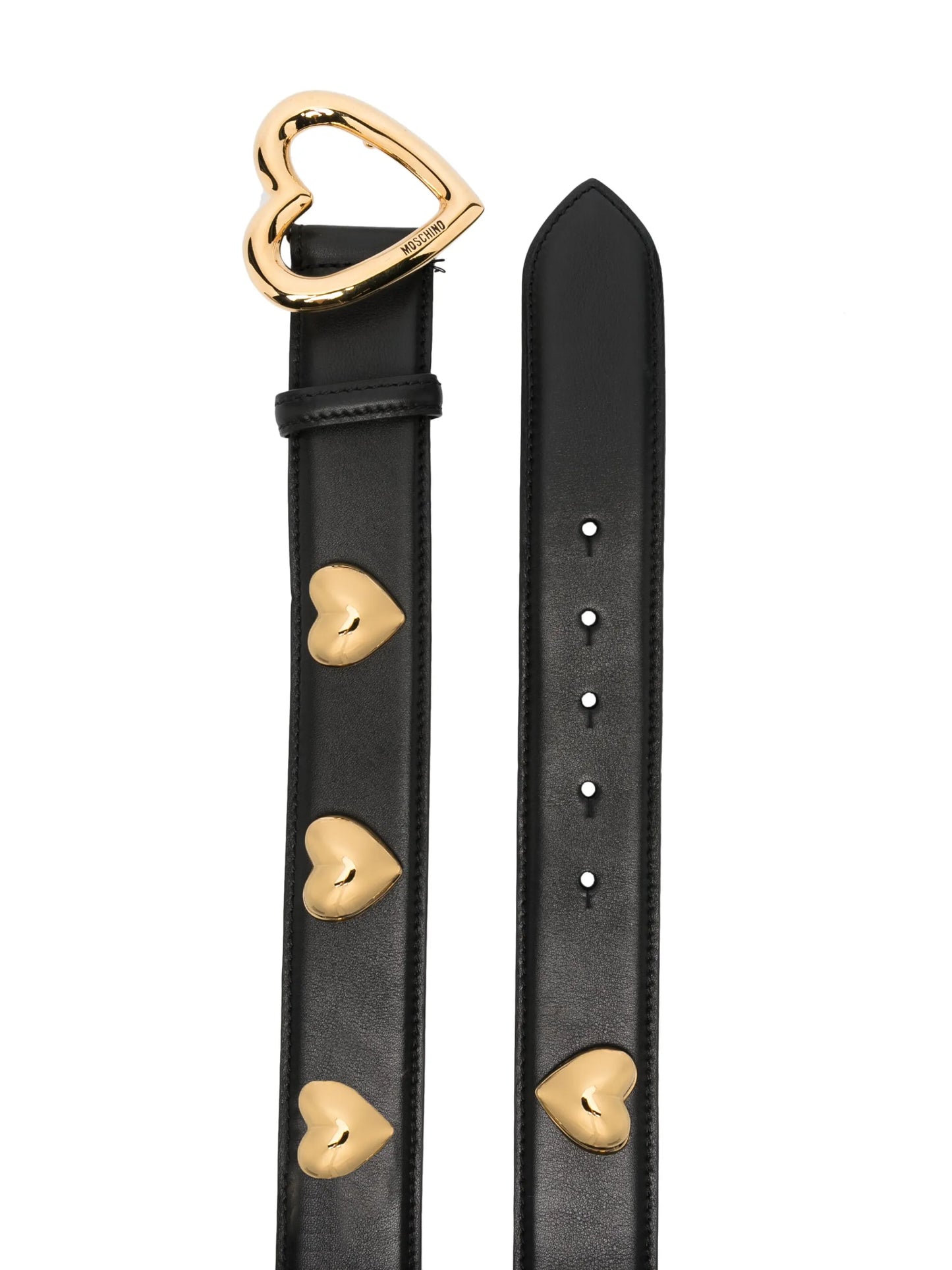 heart-shaped buckle leather belt
