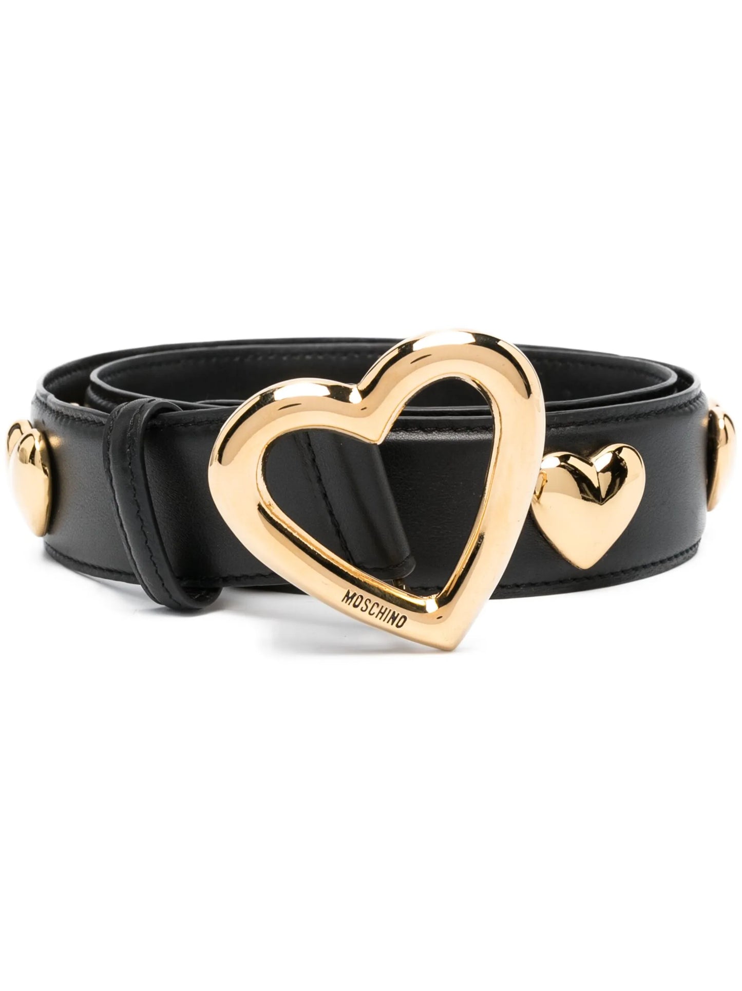 heart-shaped buckle leather belt
