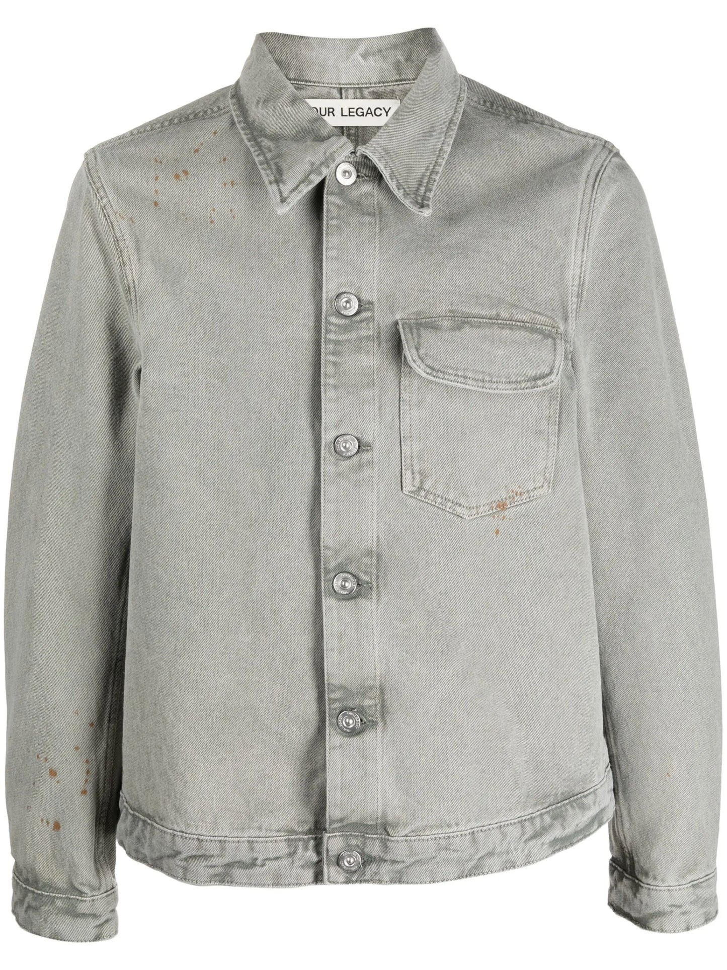 flap-pocket button-up denim jacket