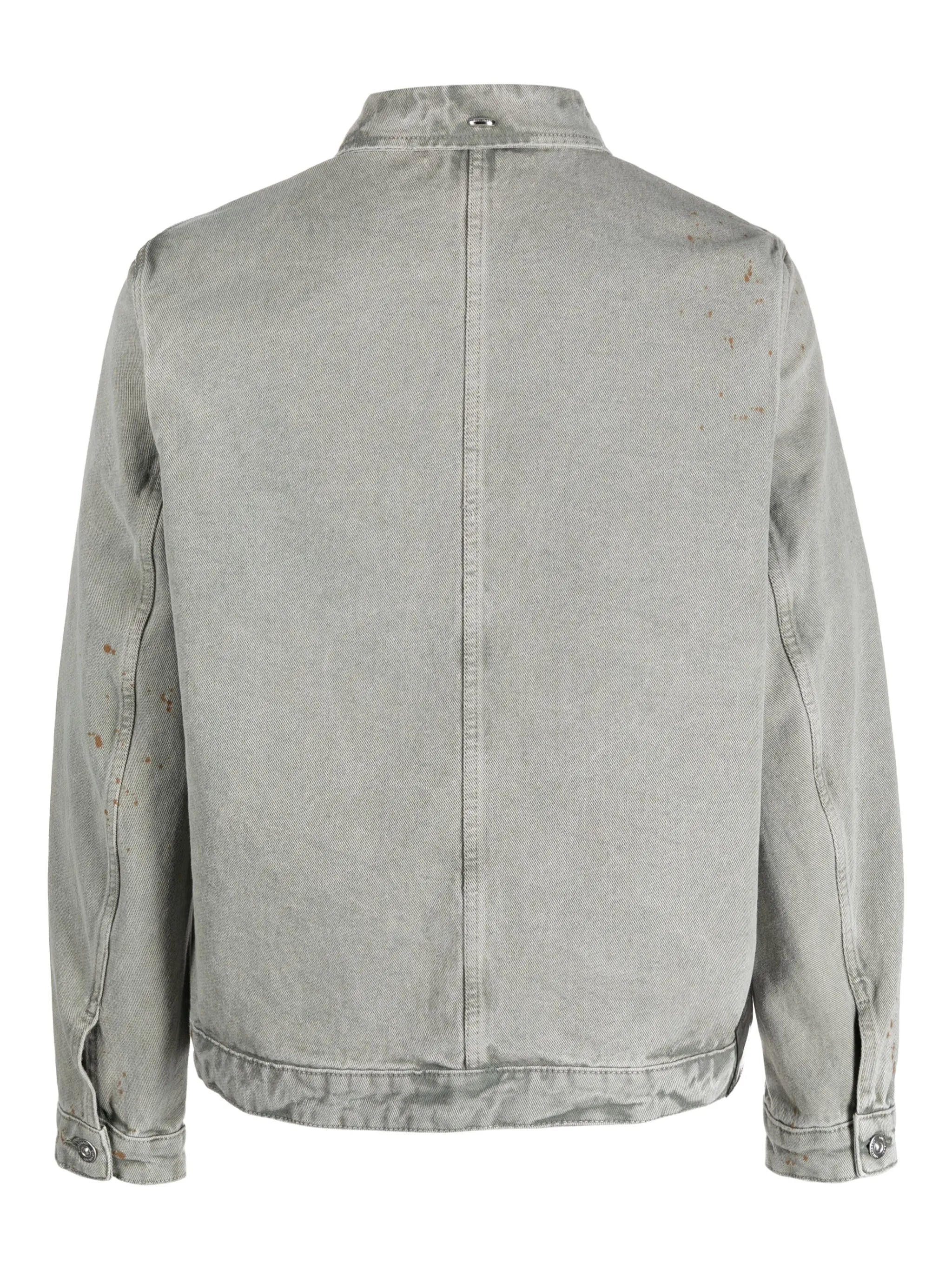 flap-pocket button-up denim jacket