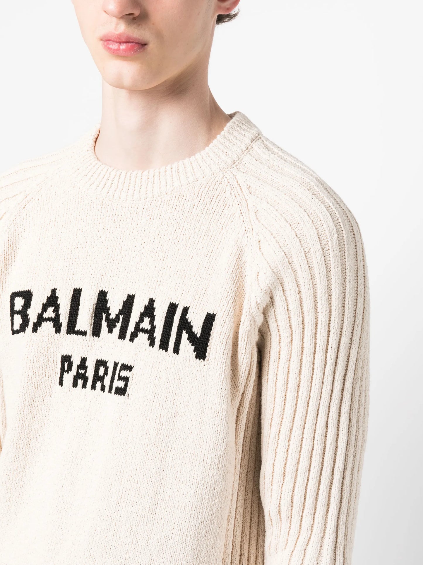 intarsia-knit logo jumper
