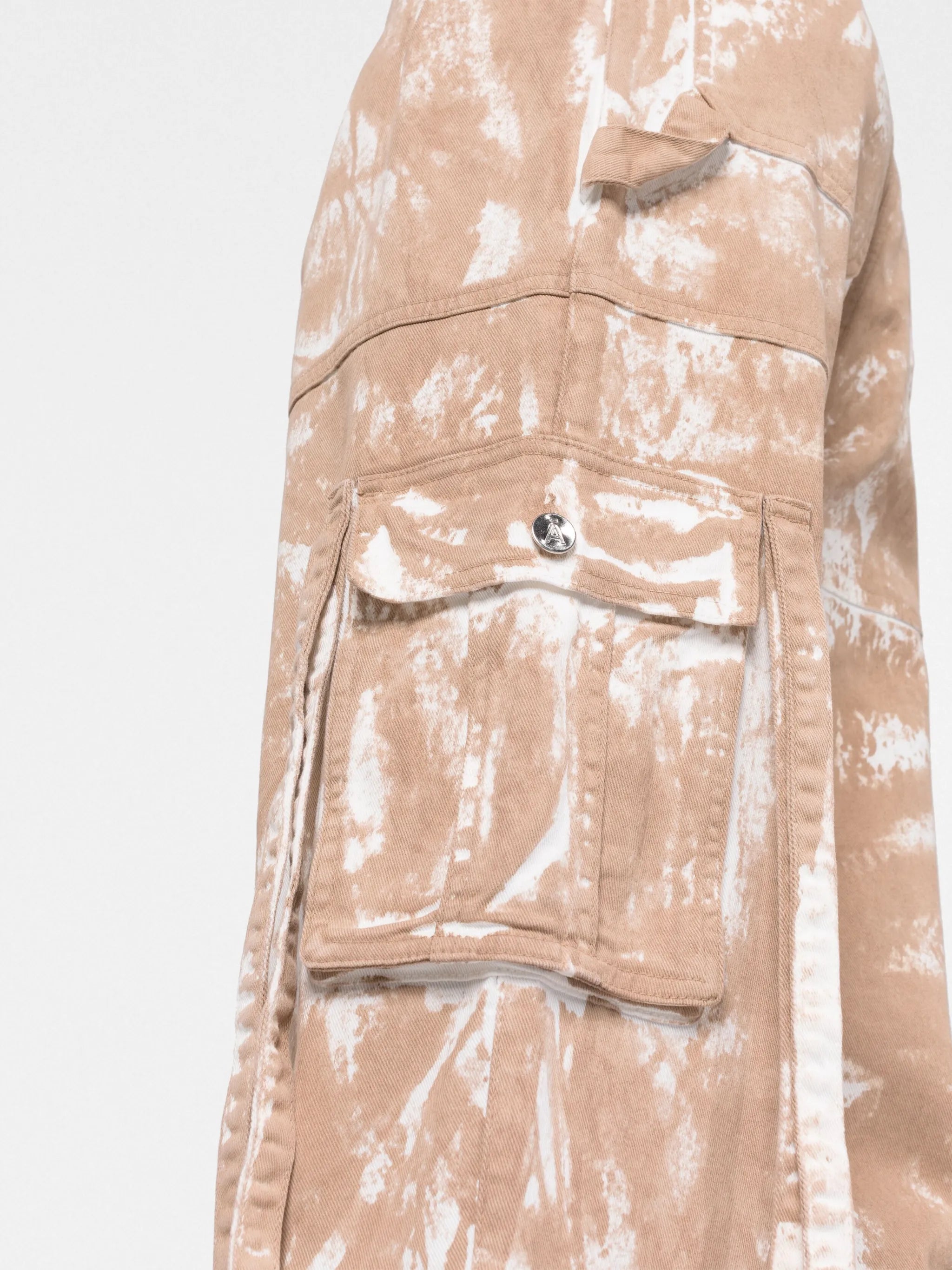 stonewashed straight-leg jeans
