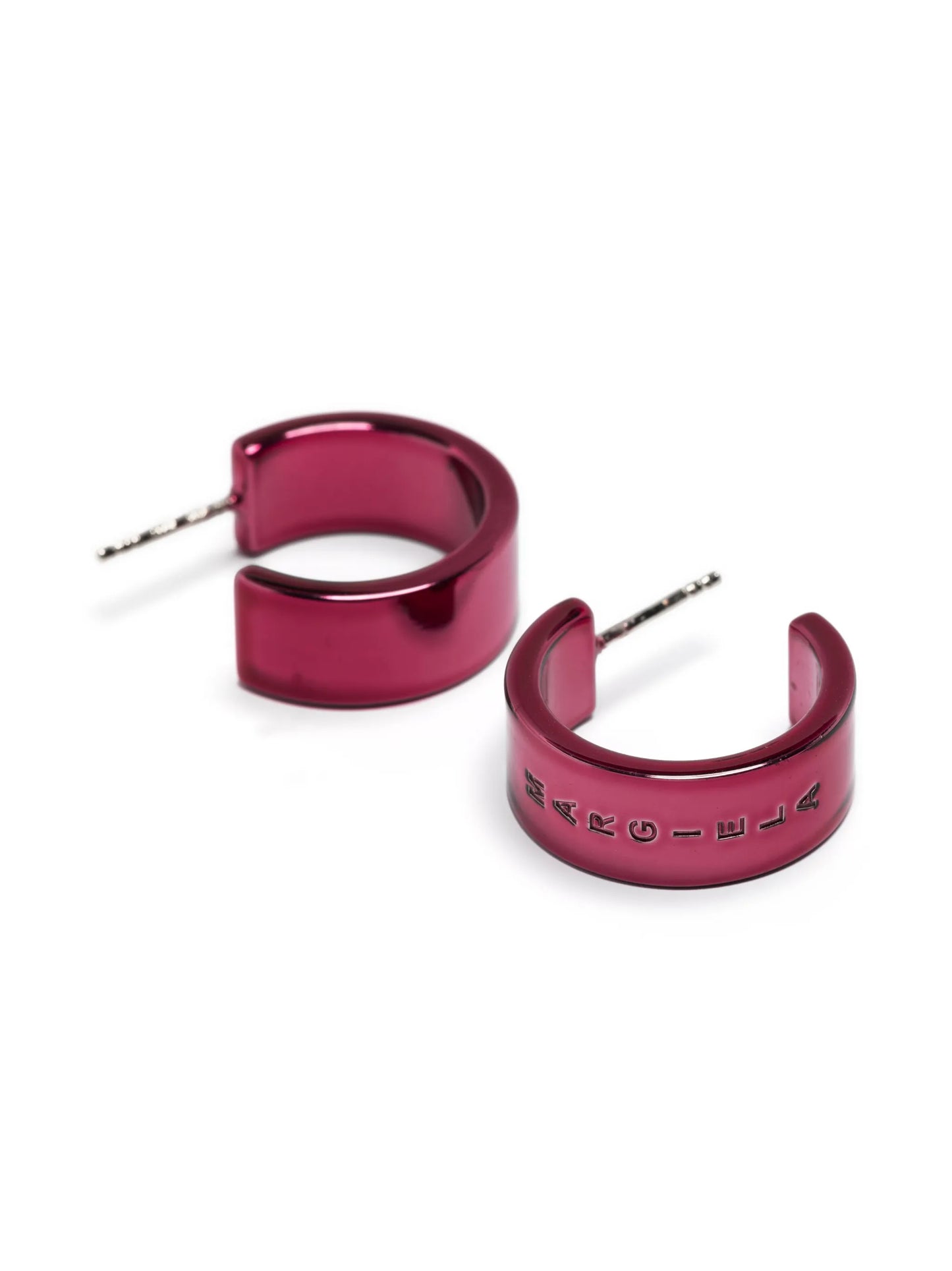 embossed-logo hoop earrings