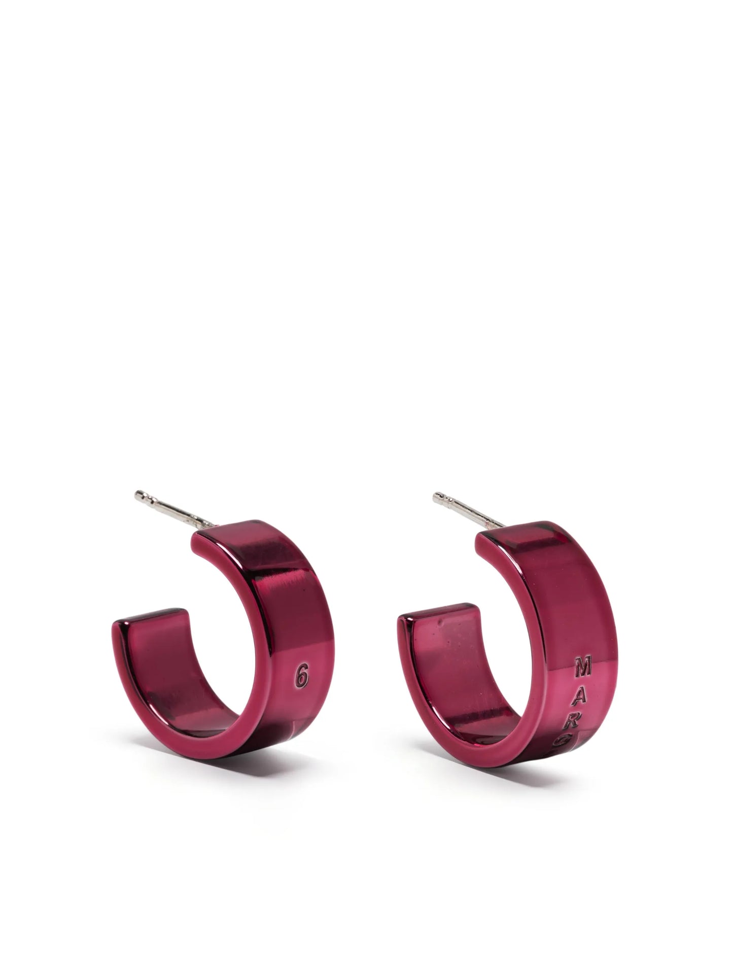 embossed-logo hoop earrings