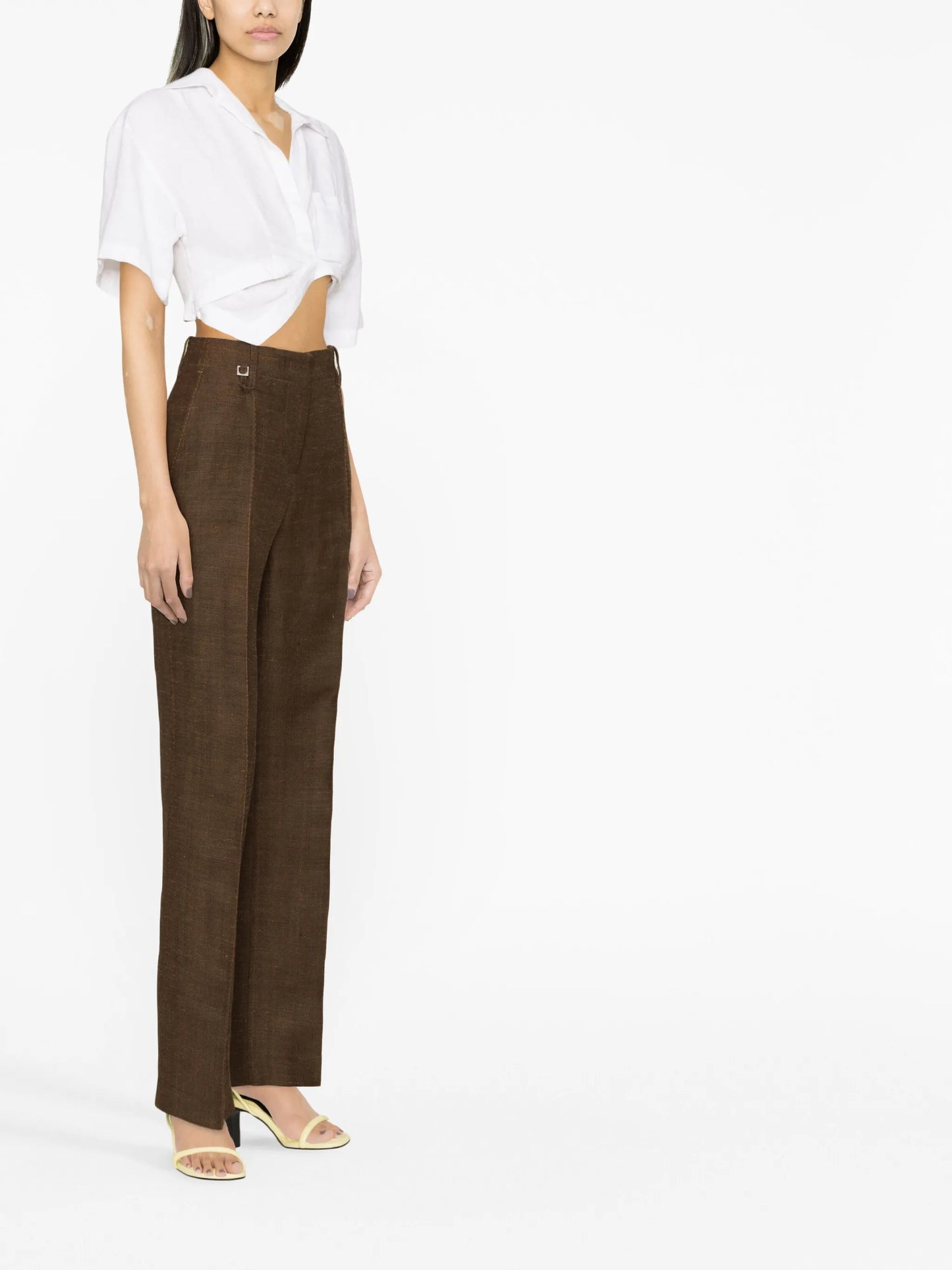 Le pantalon Cordao linen-blend canvas trousers