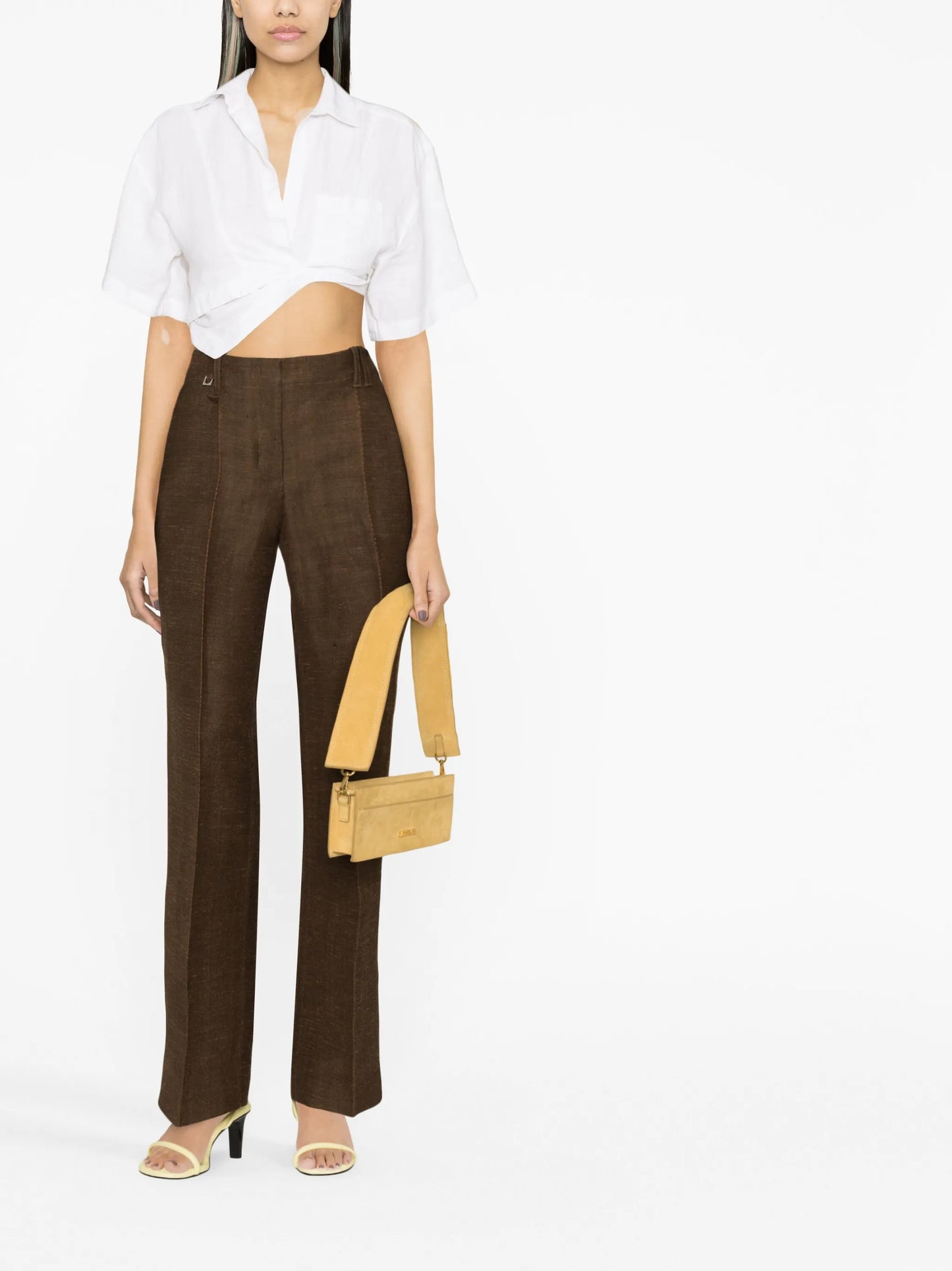 Le pantalon Cordao linen-blend canvas trousers