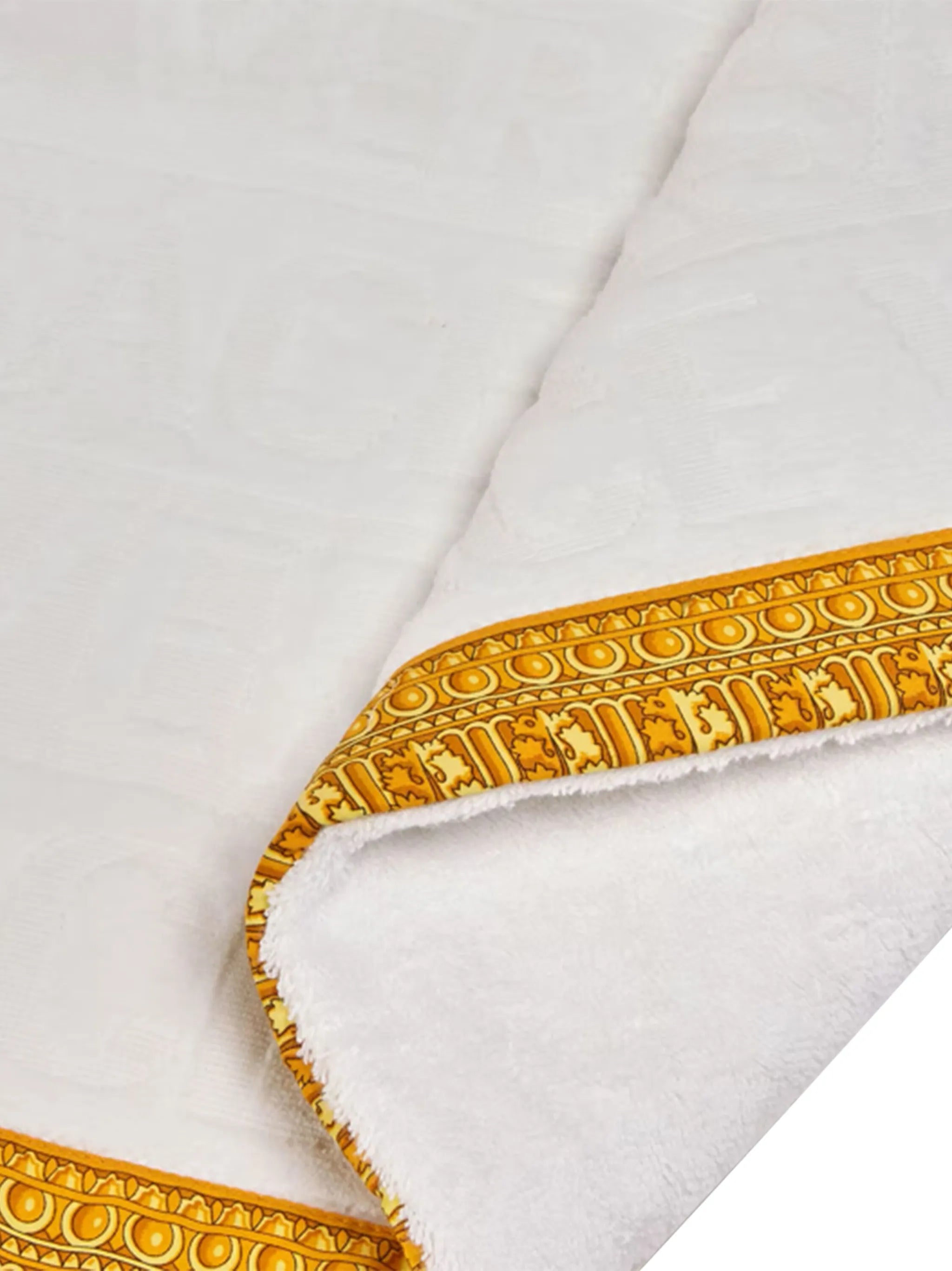 baroque-print trim bath mat