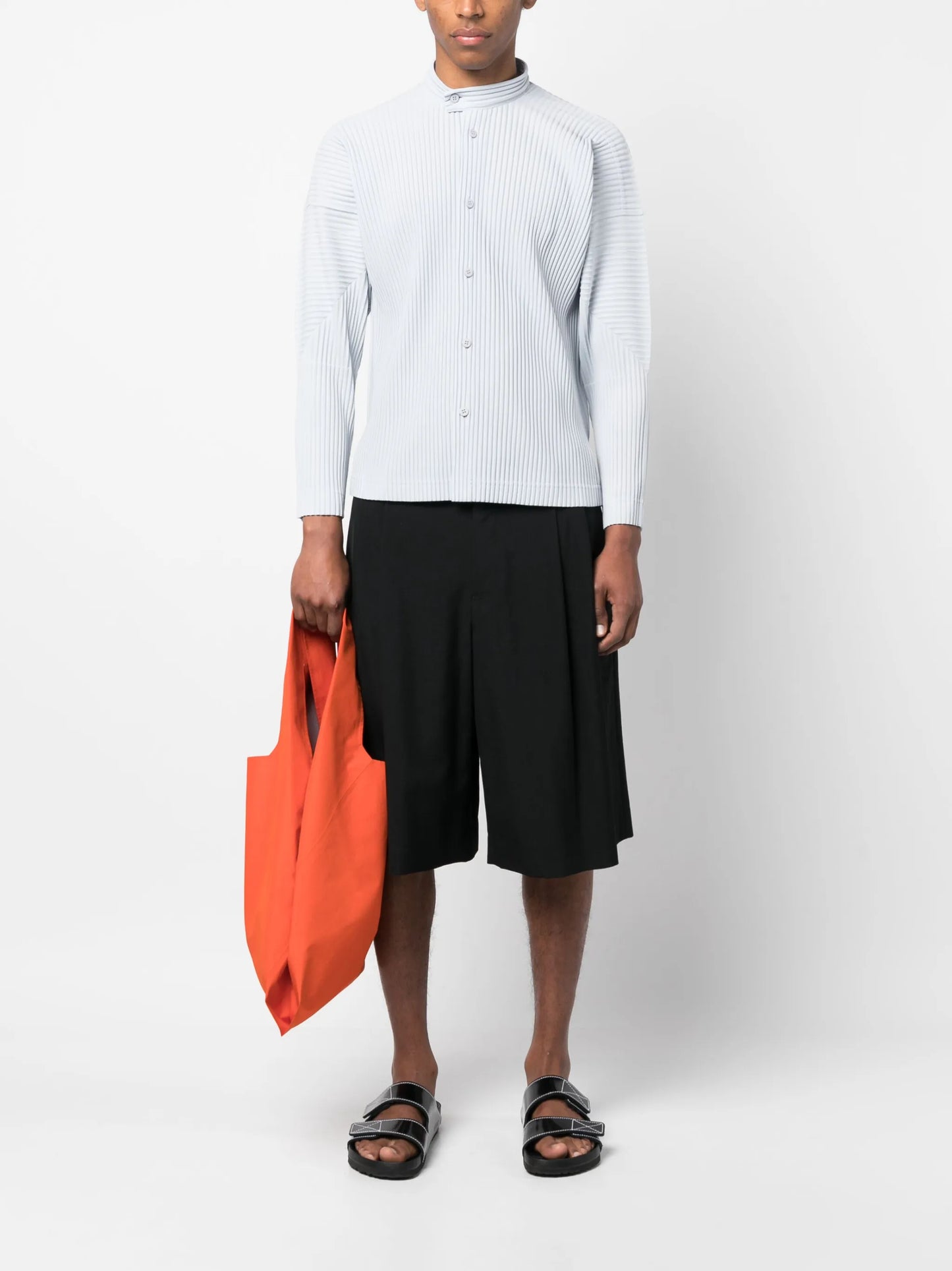 ribbed long-sleeve shirt