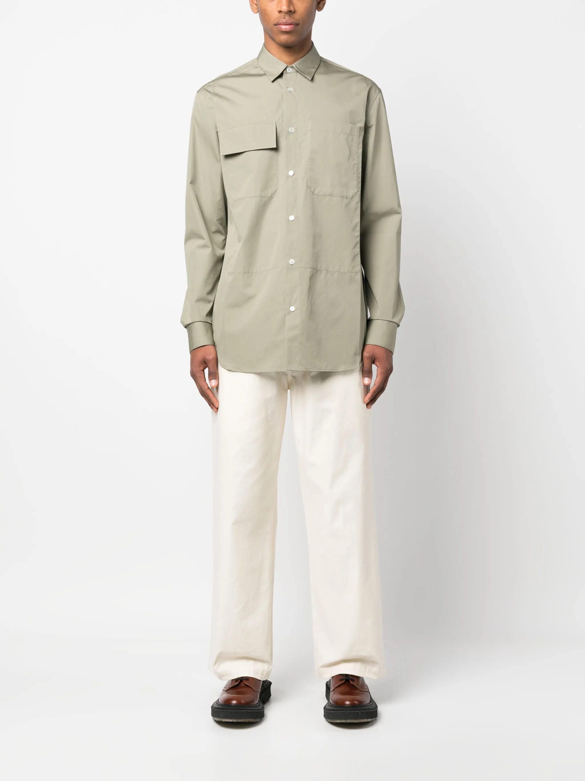 long-sleeve button-up shirt