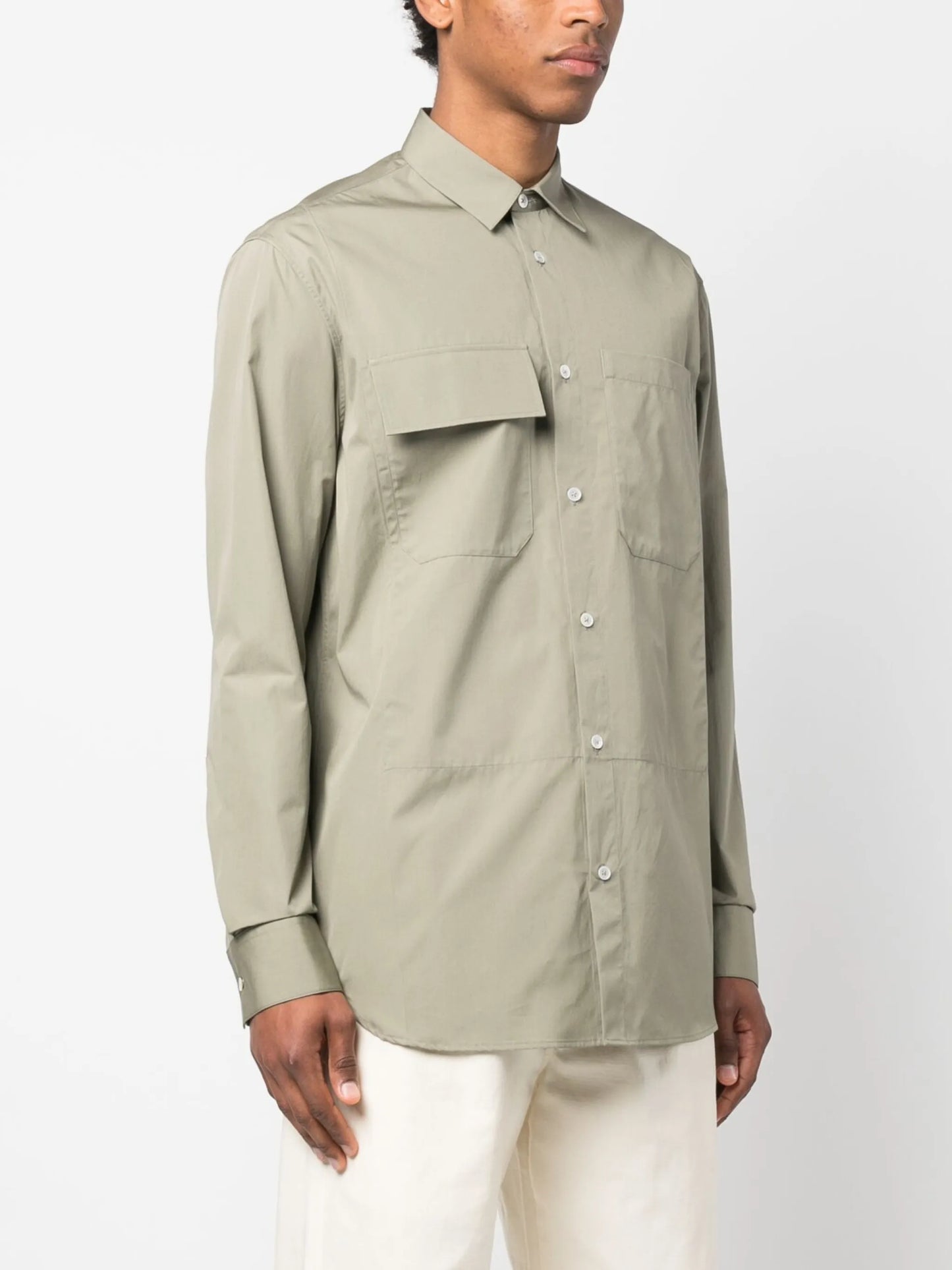 long-sleeve button-up shirt