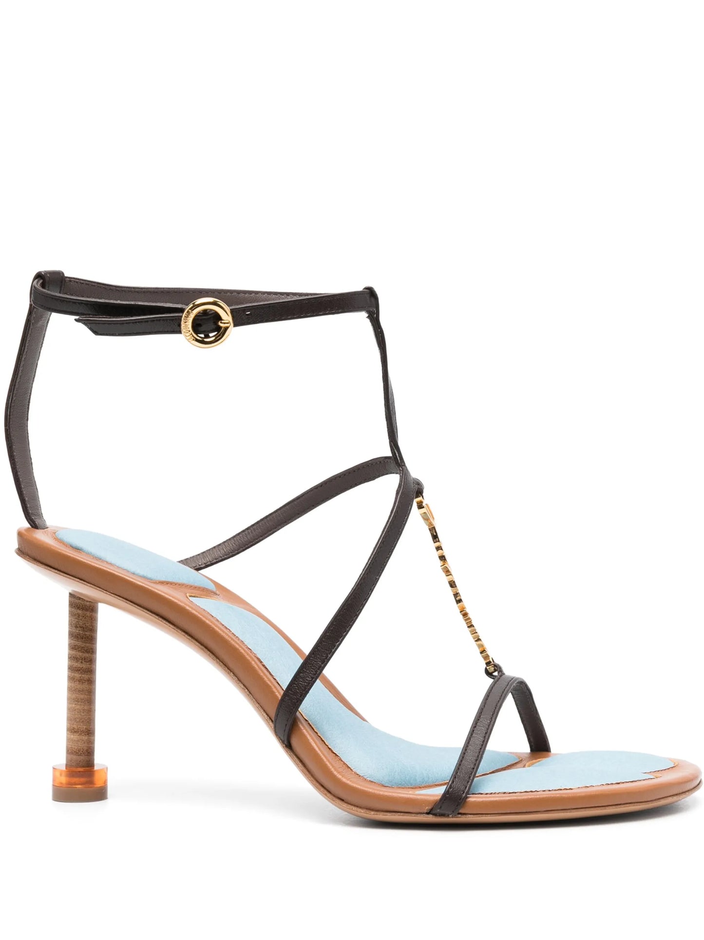 Les sandales Pralu logo-plaque leather sandals