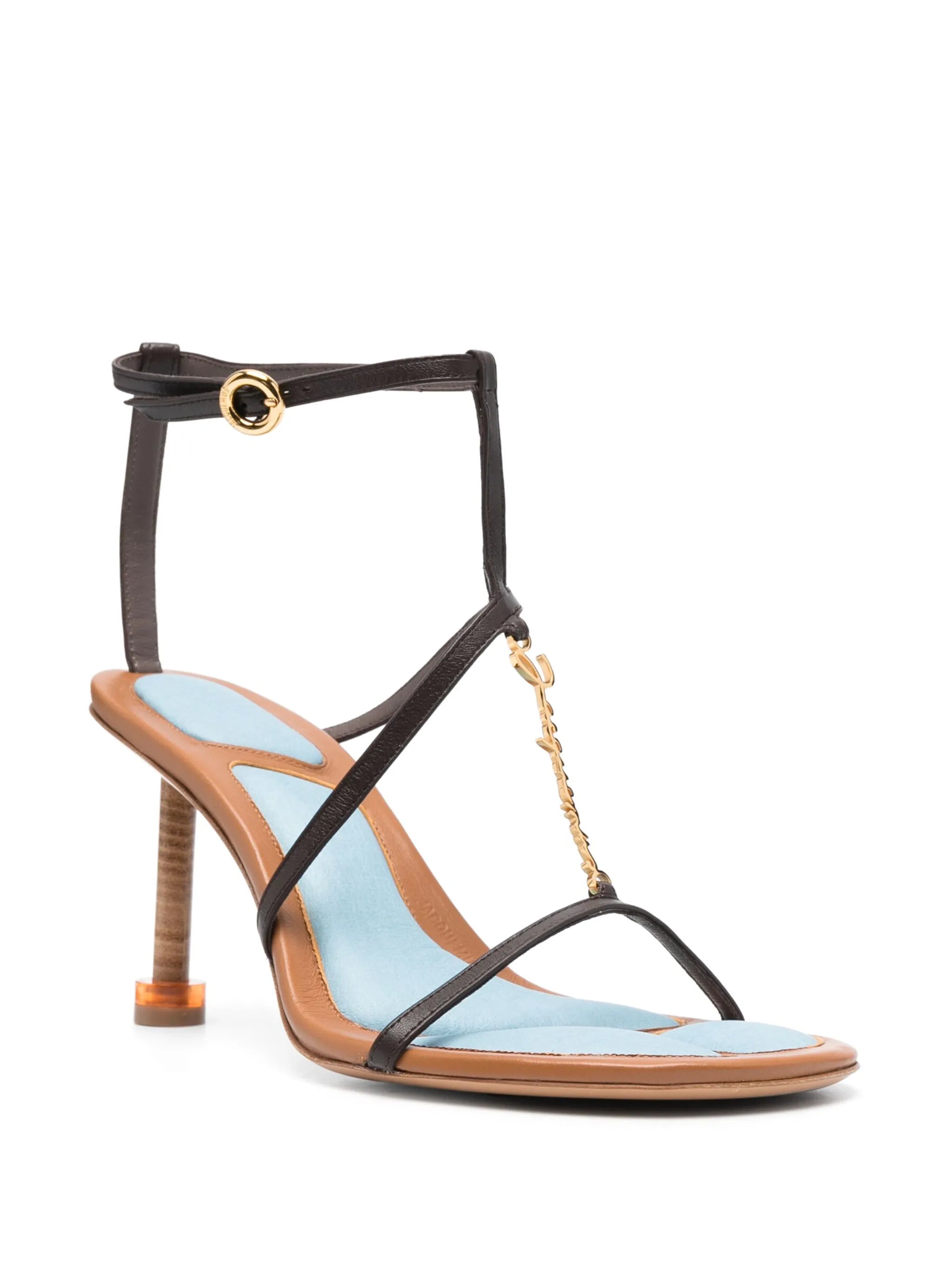 Les sandales Pralu logo-plaque leather sandals