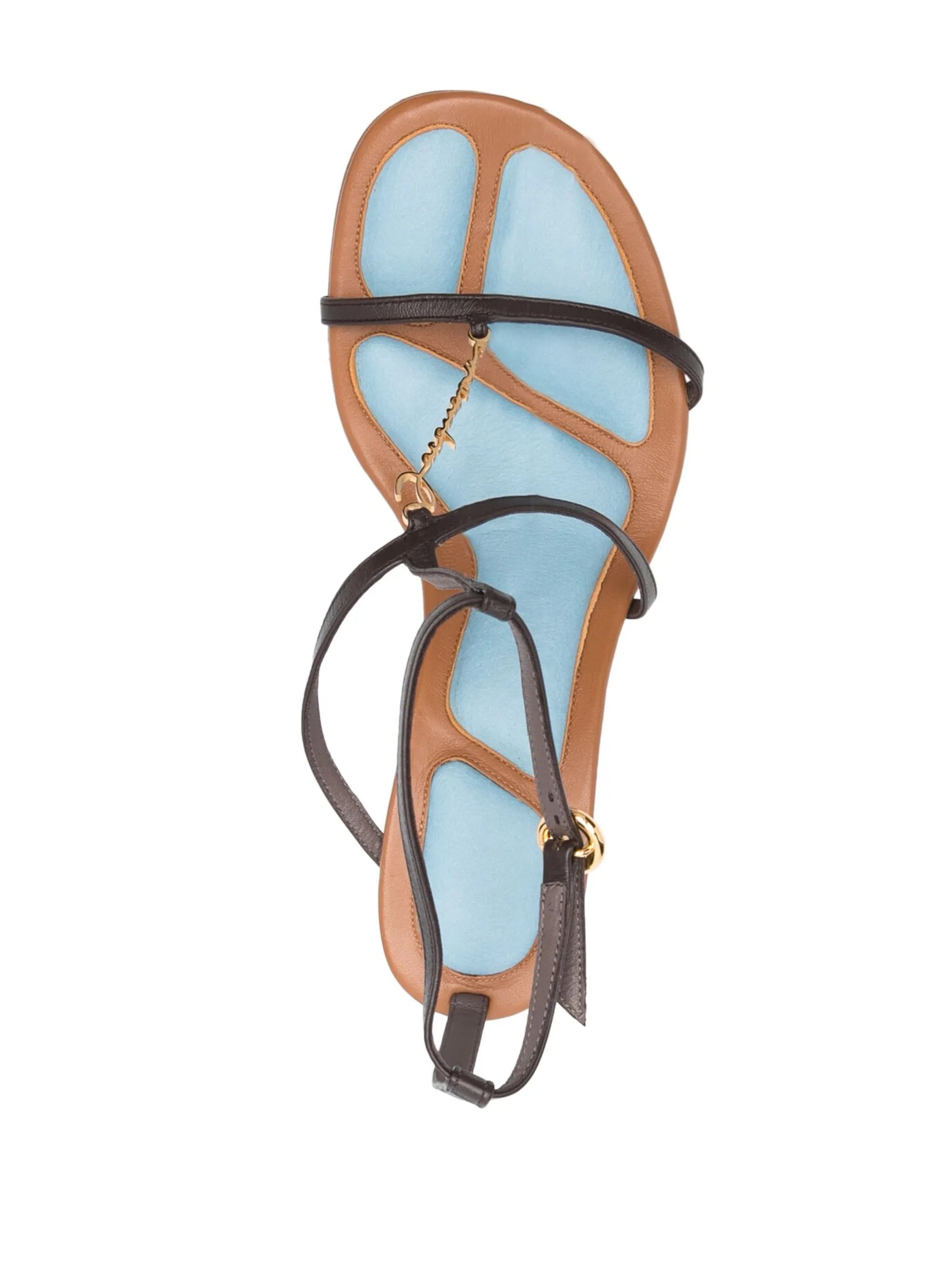 Les sandales Pralu logo-plaque leather sandals