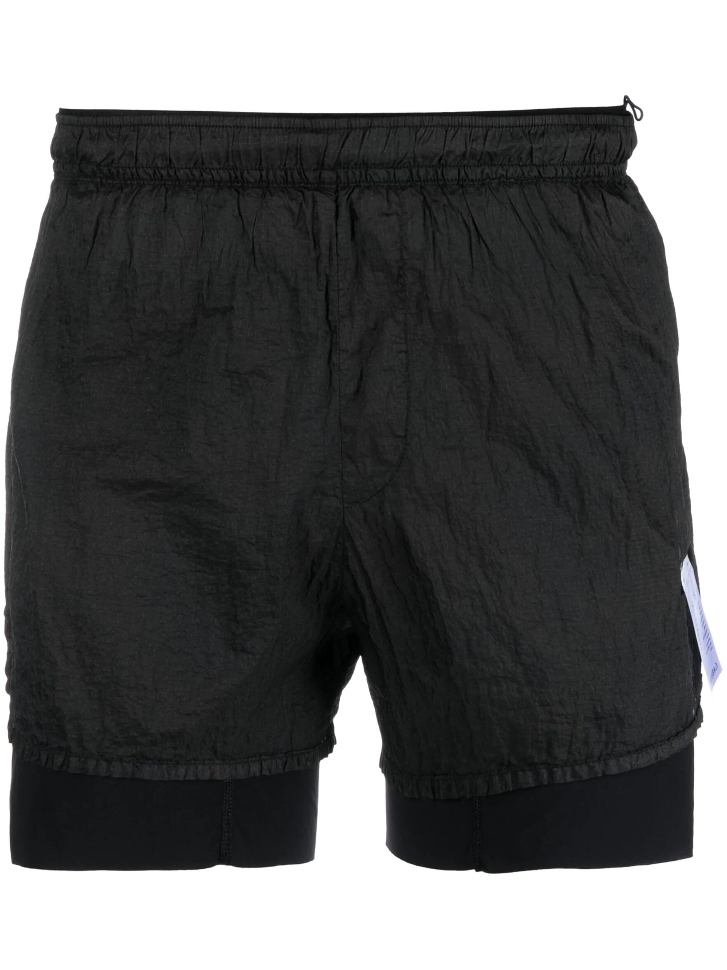 layered running shorts