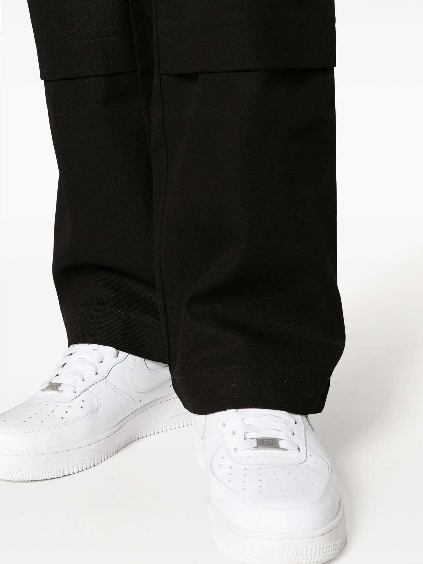 logo-tag cotton straight-leg trousers