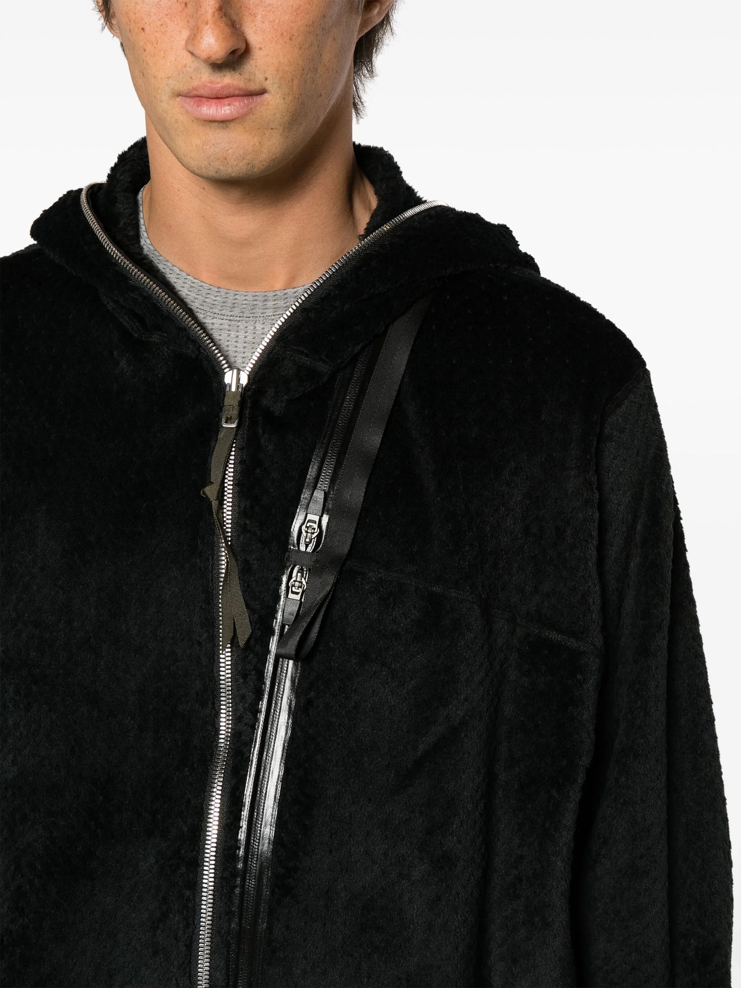 High Loft fleece zip-up hoodie