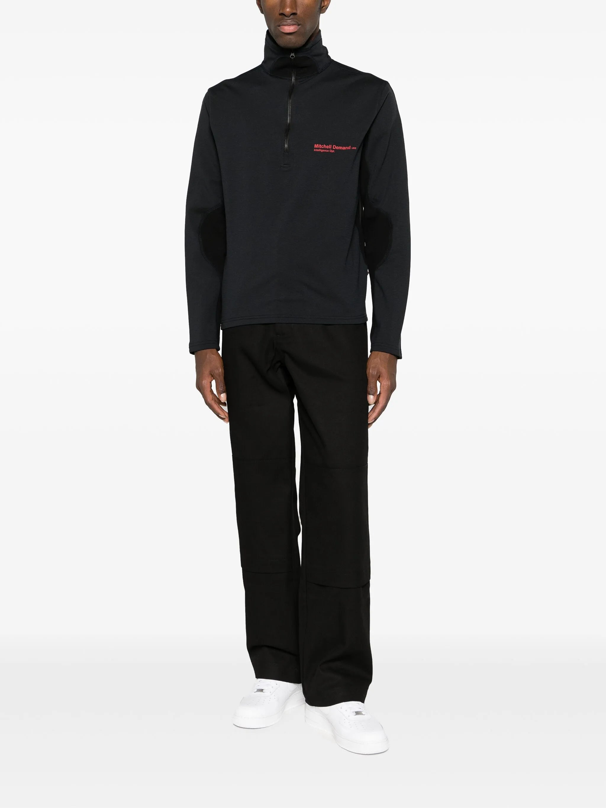 logo-print zip-up sweatshirt