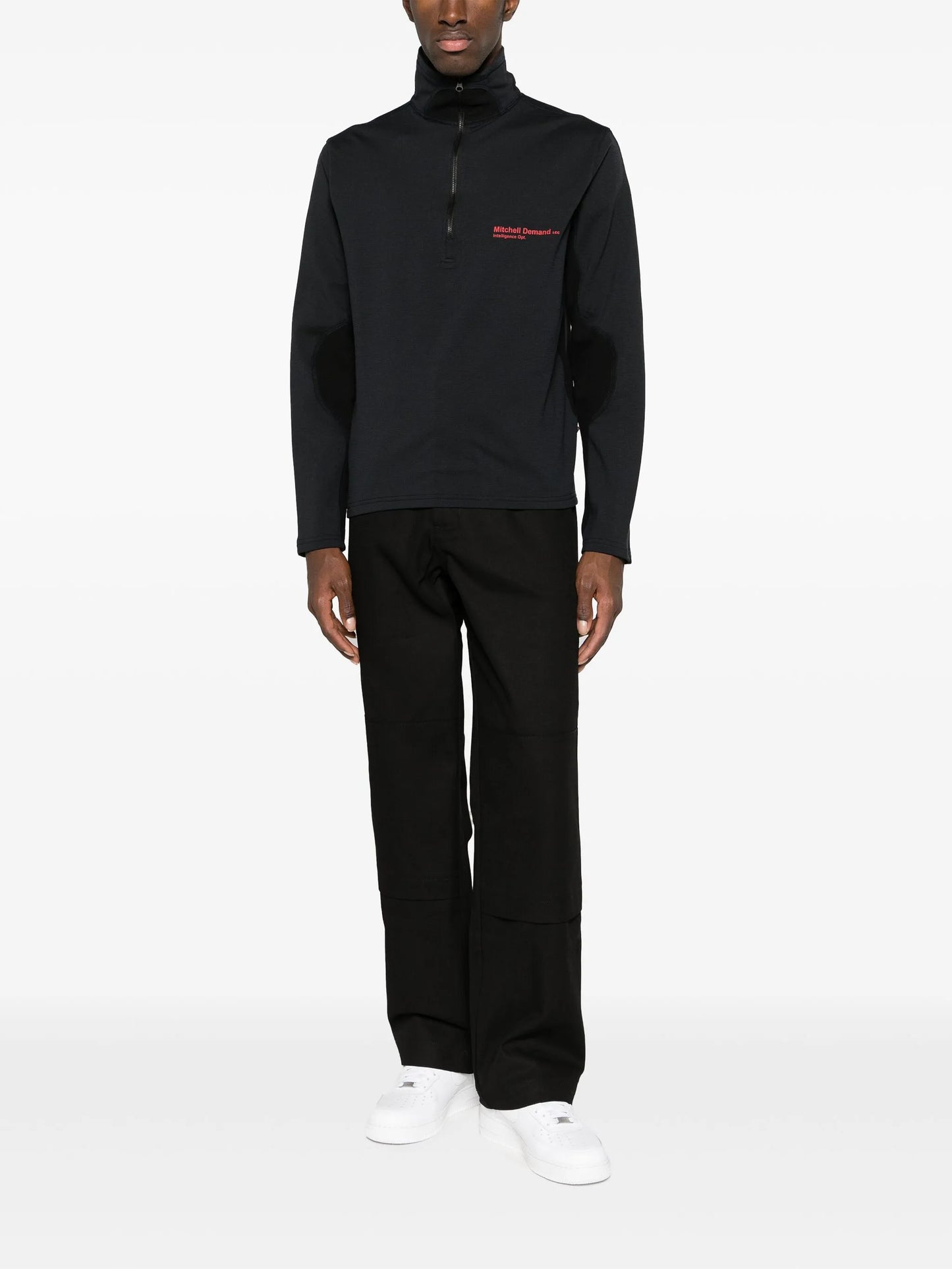 logo-print zip-up sweatshirt