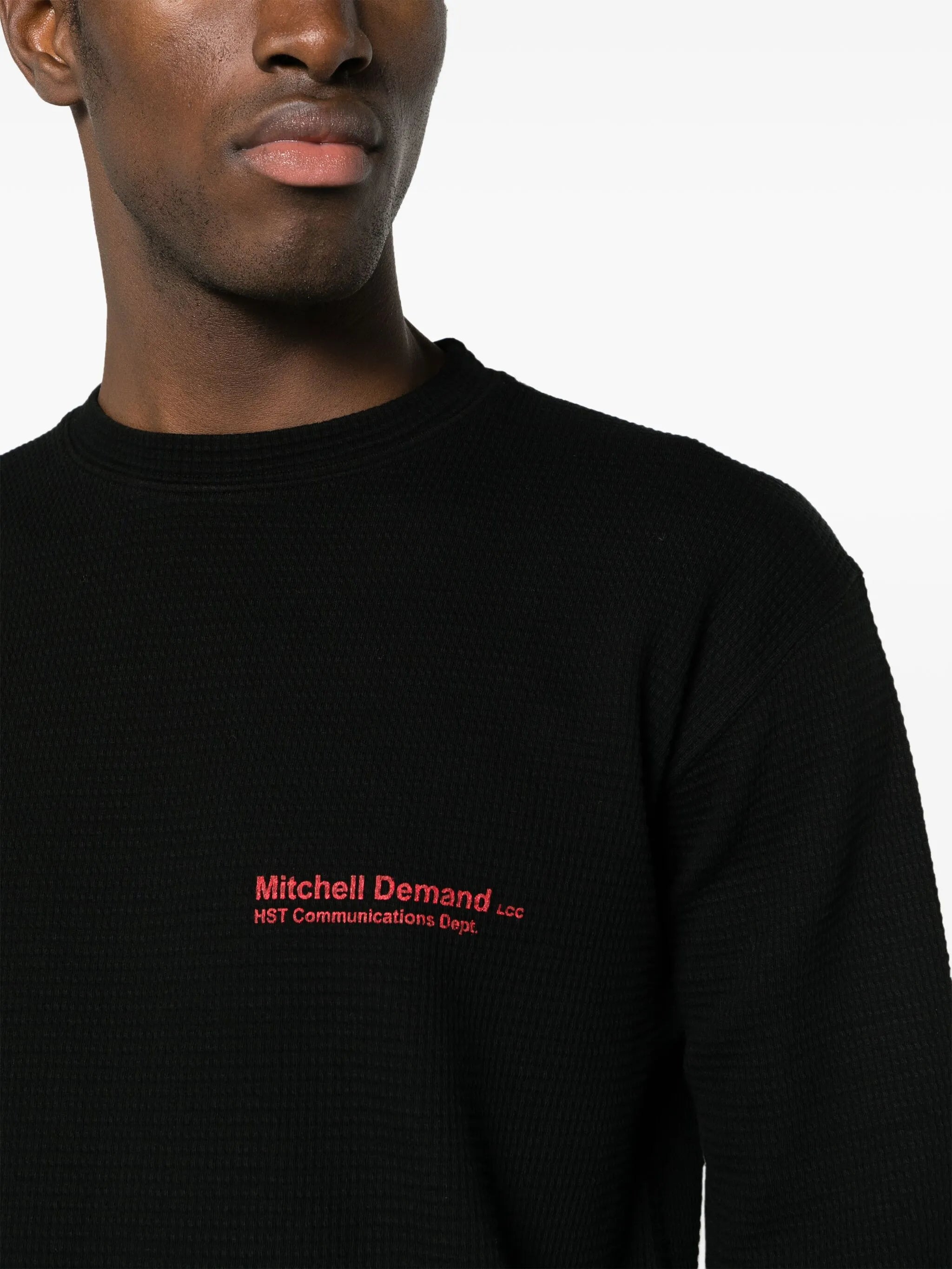 logo-print cotton jumper