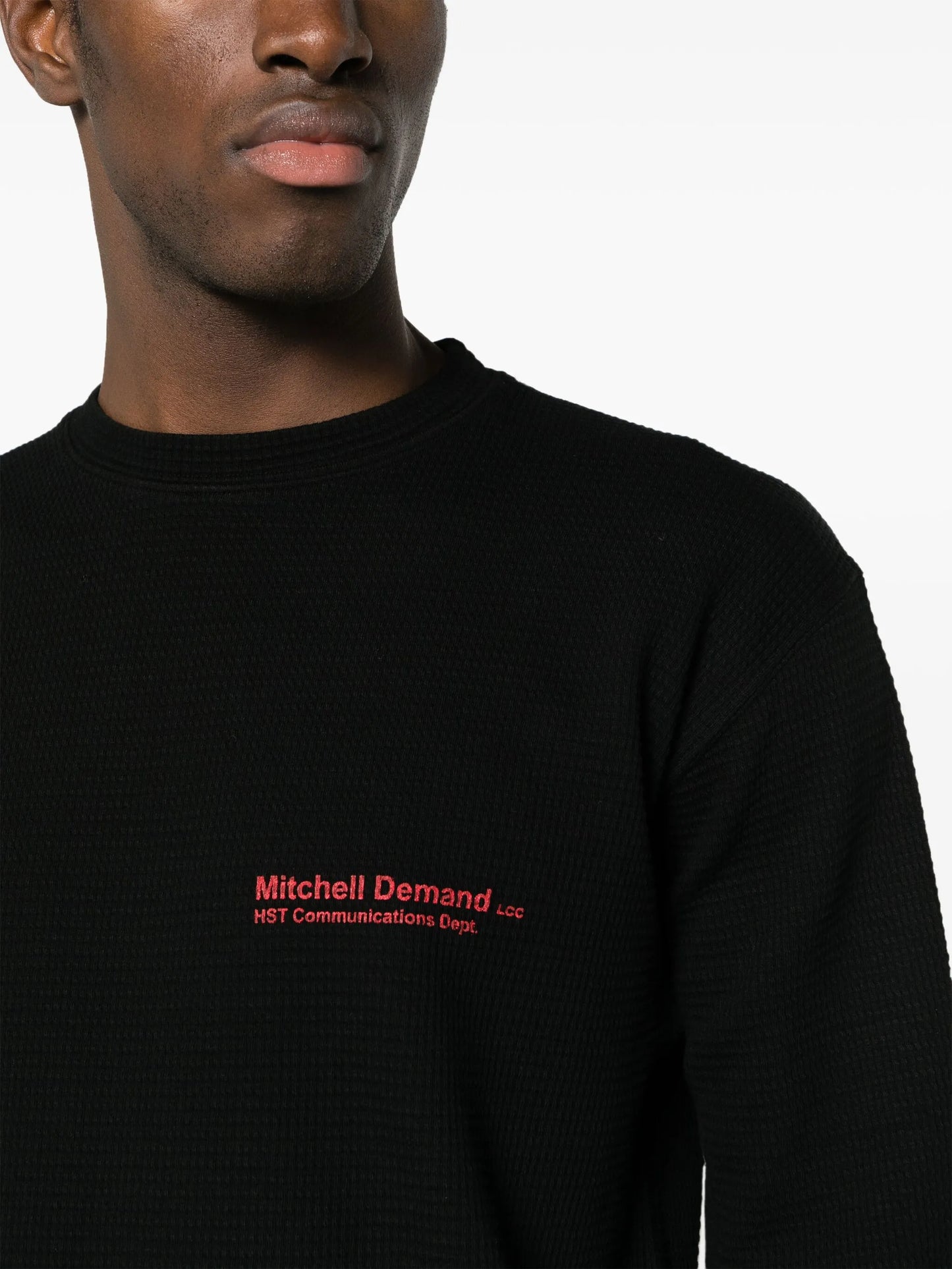 logo-print cotton jumper