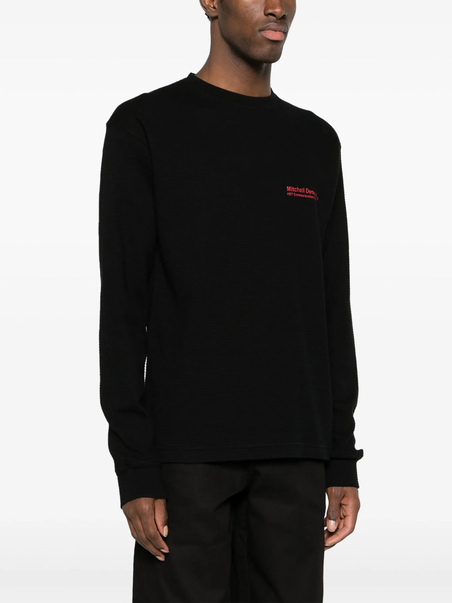 logo-print cotton jumper