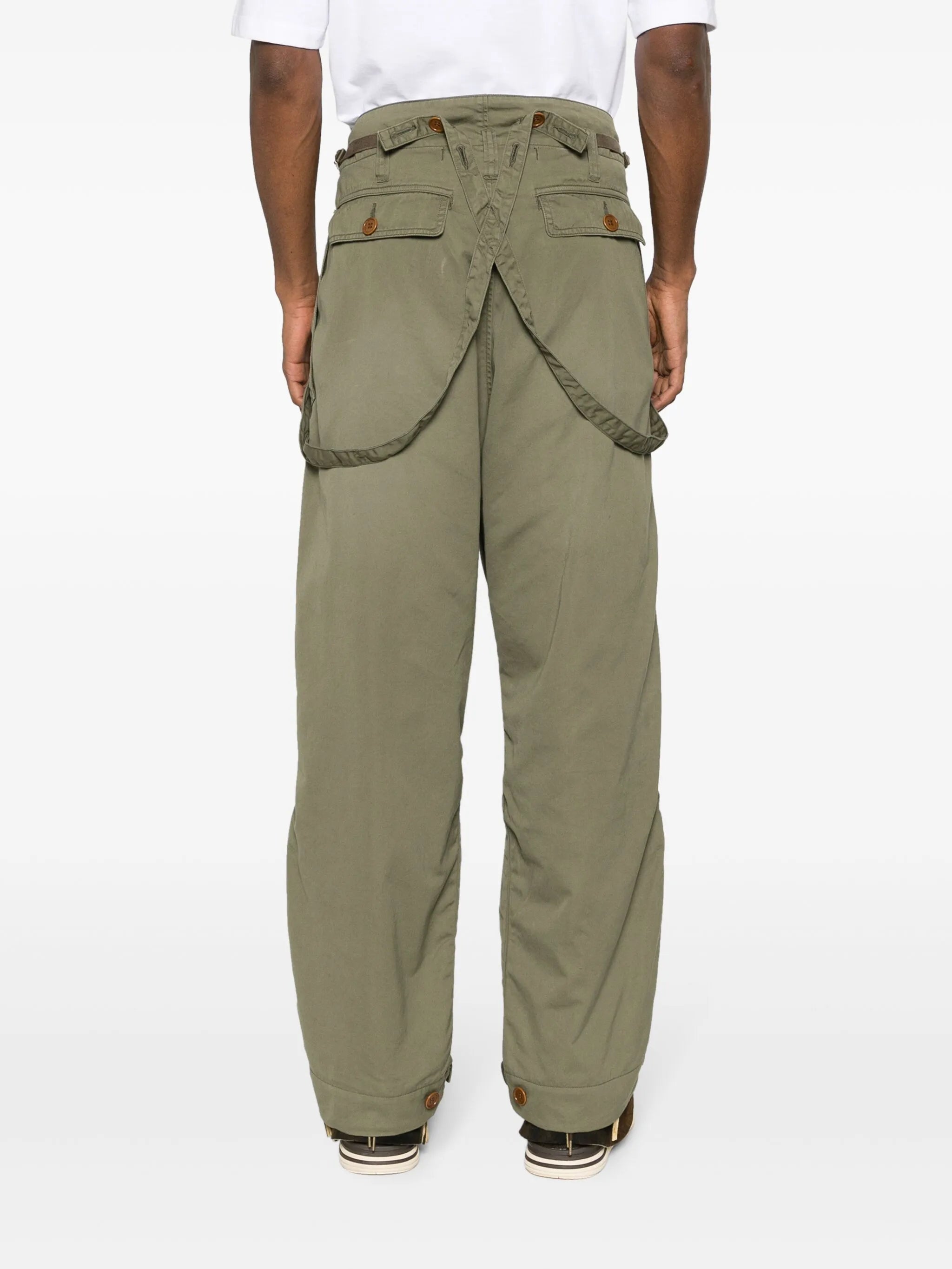 Northdrop cotton-blend wide-leg trousers