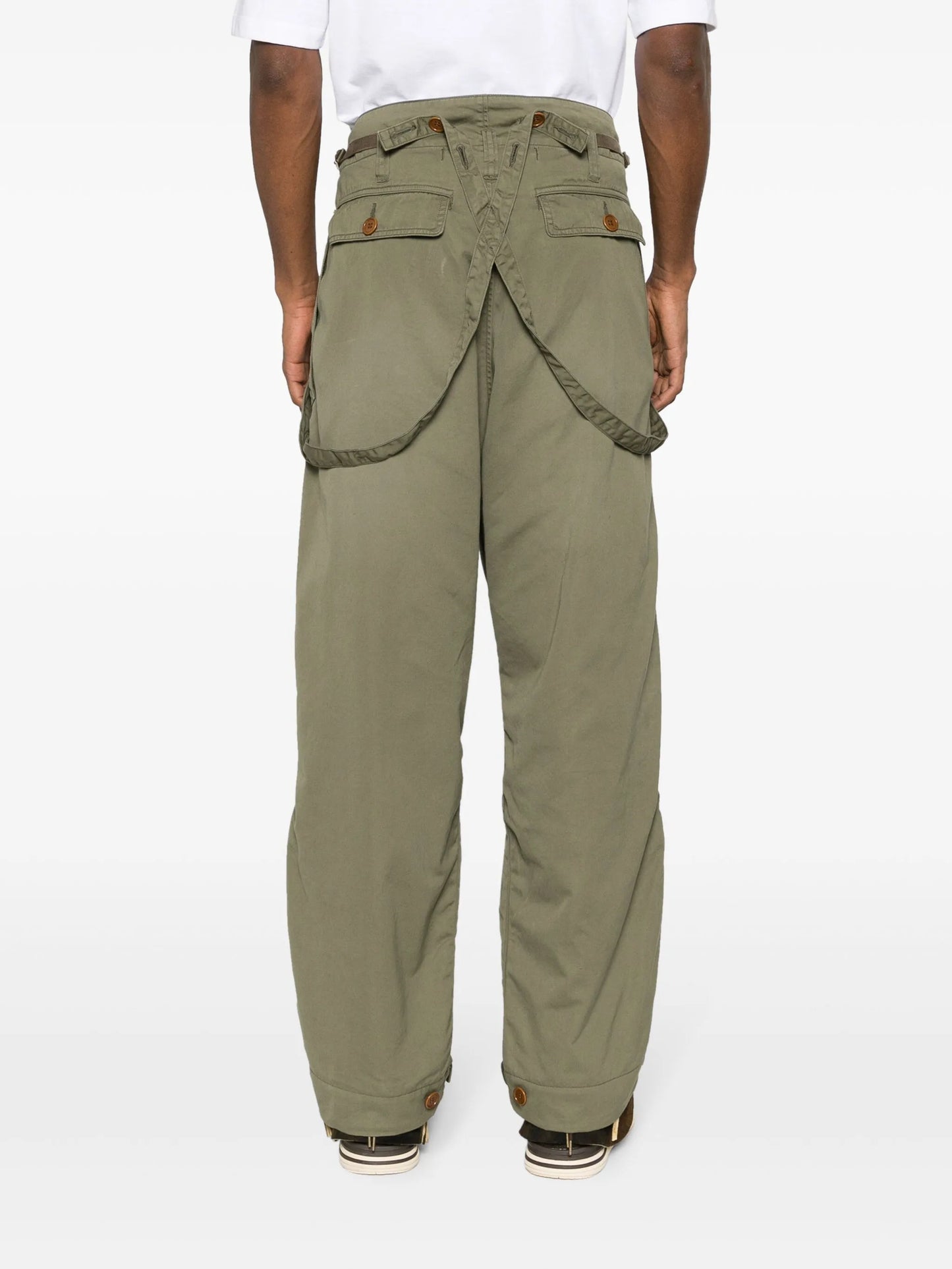 Northdrop cotton-blend wide-leg trousers