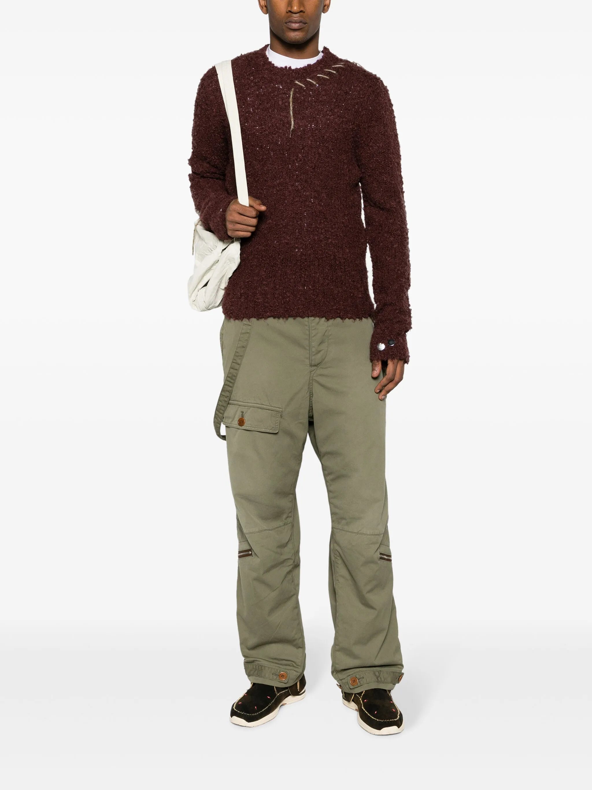 Northdrop cotton-blend wide-leg trousers