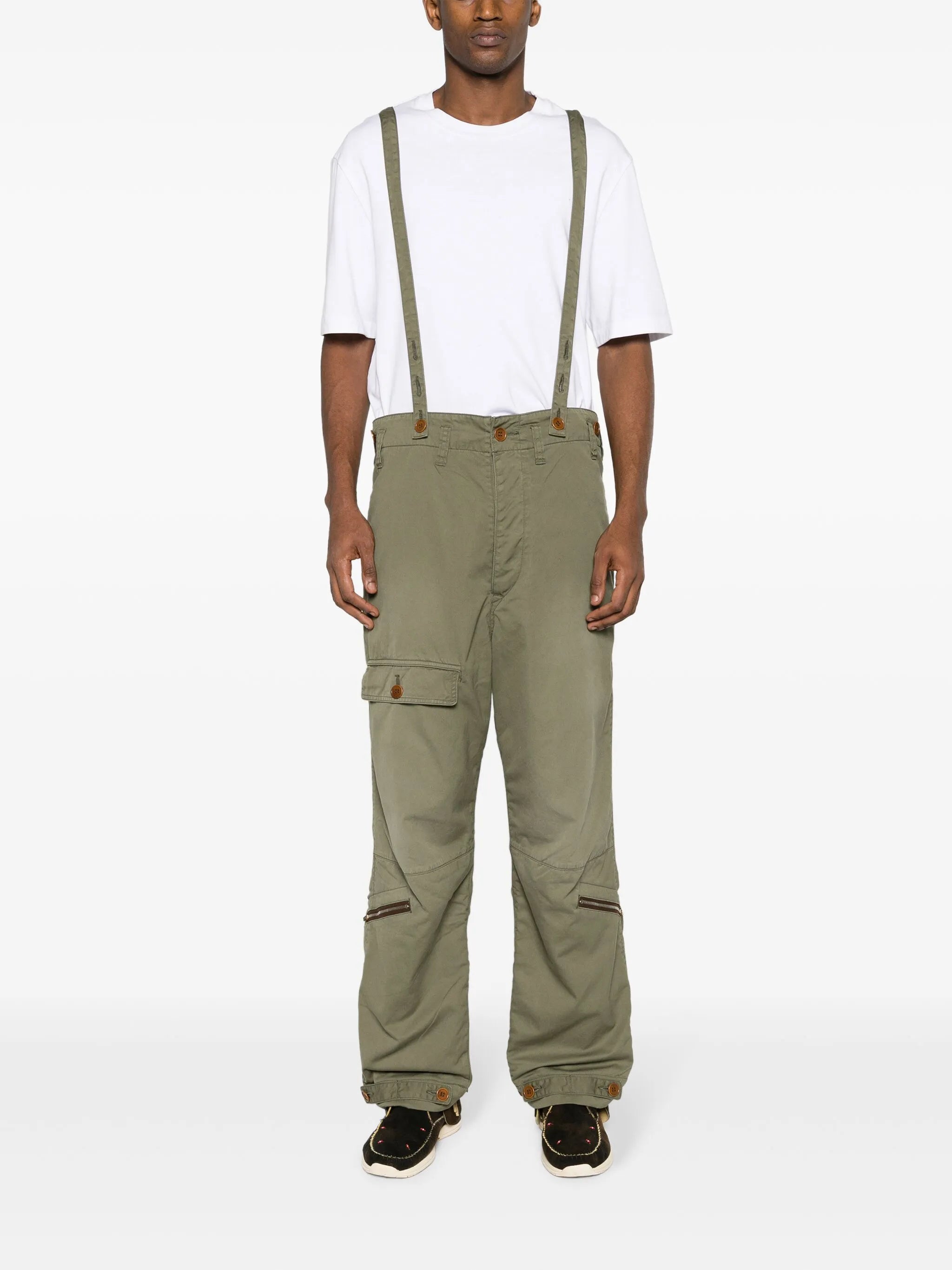 Northdrop cotton-blend wide-leg trousers