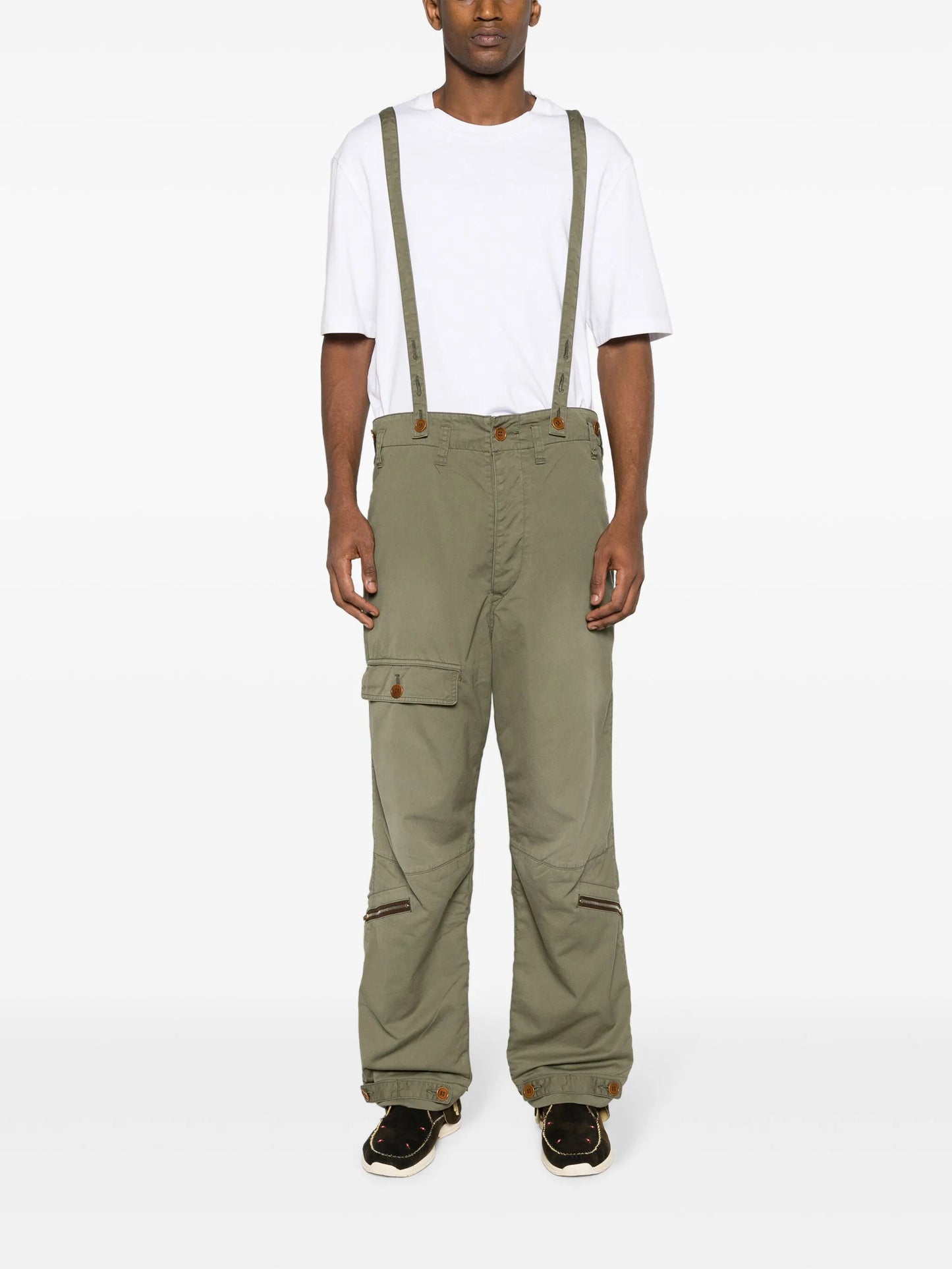Northdrop cotton-blend wide-leg trousers