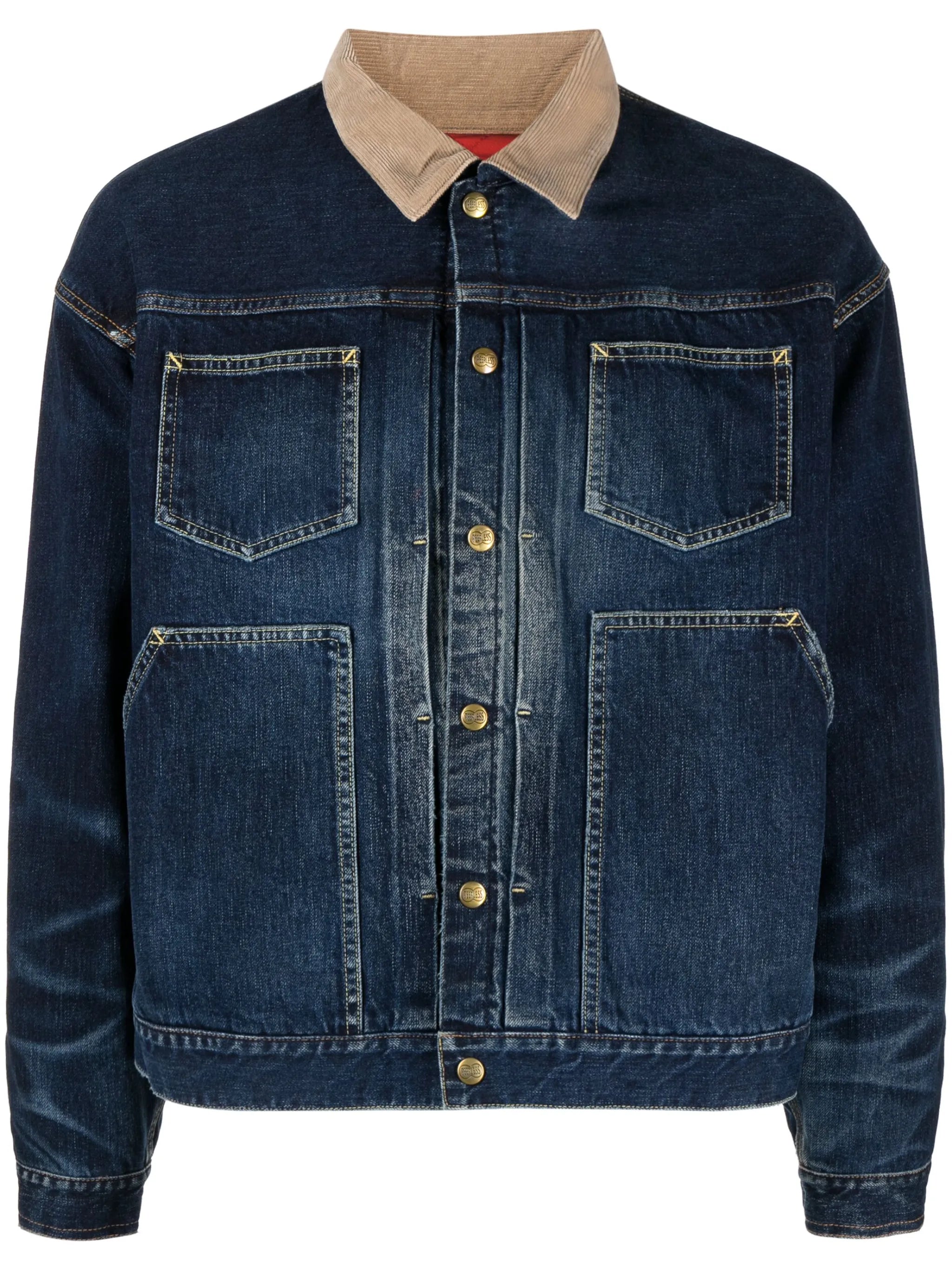 spread-collar cotton jacket