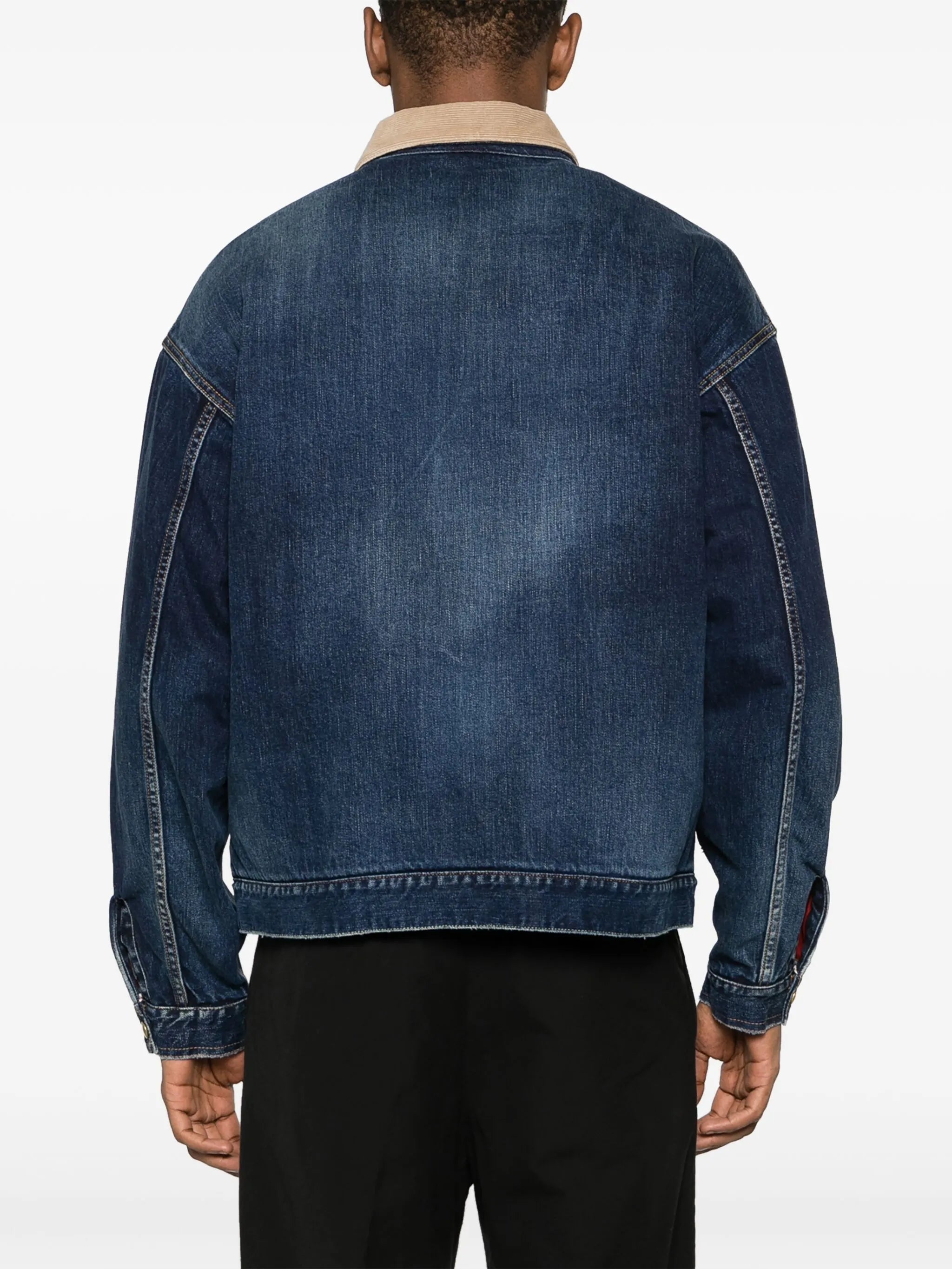 spread-collar cotton jacket