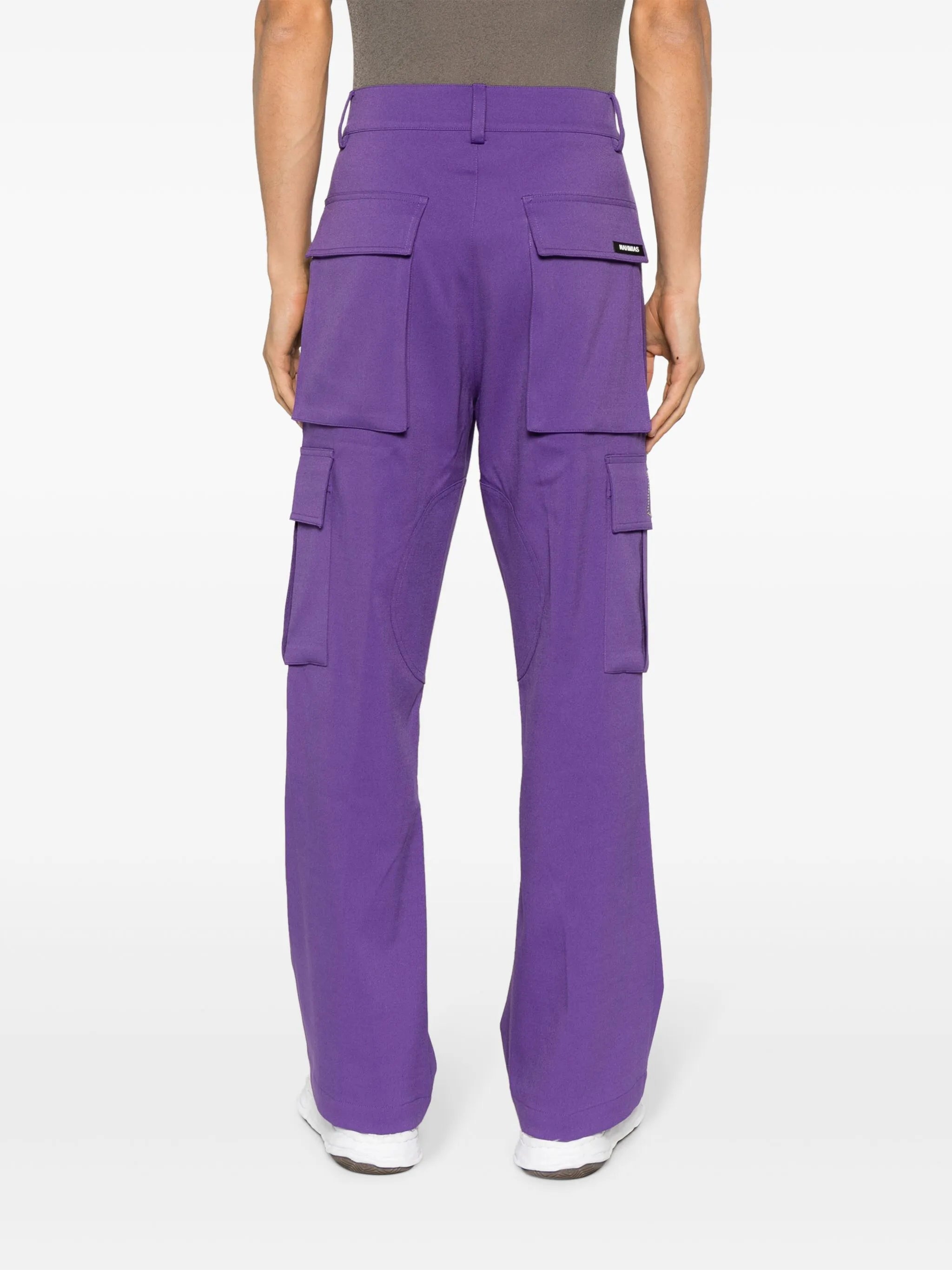 heart-embroidered cargo trousers